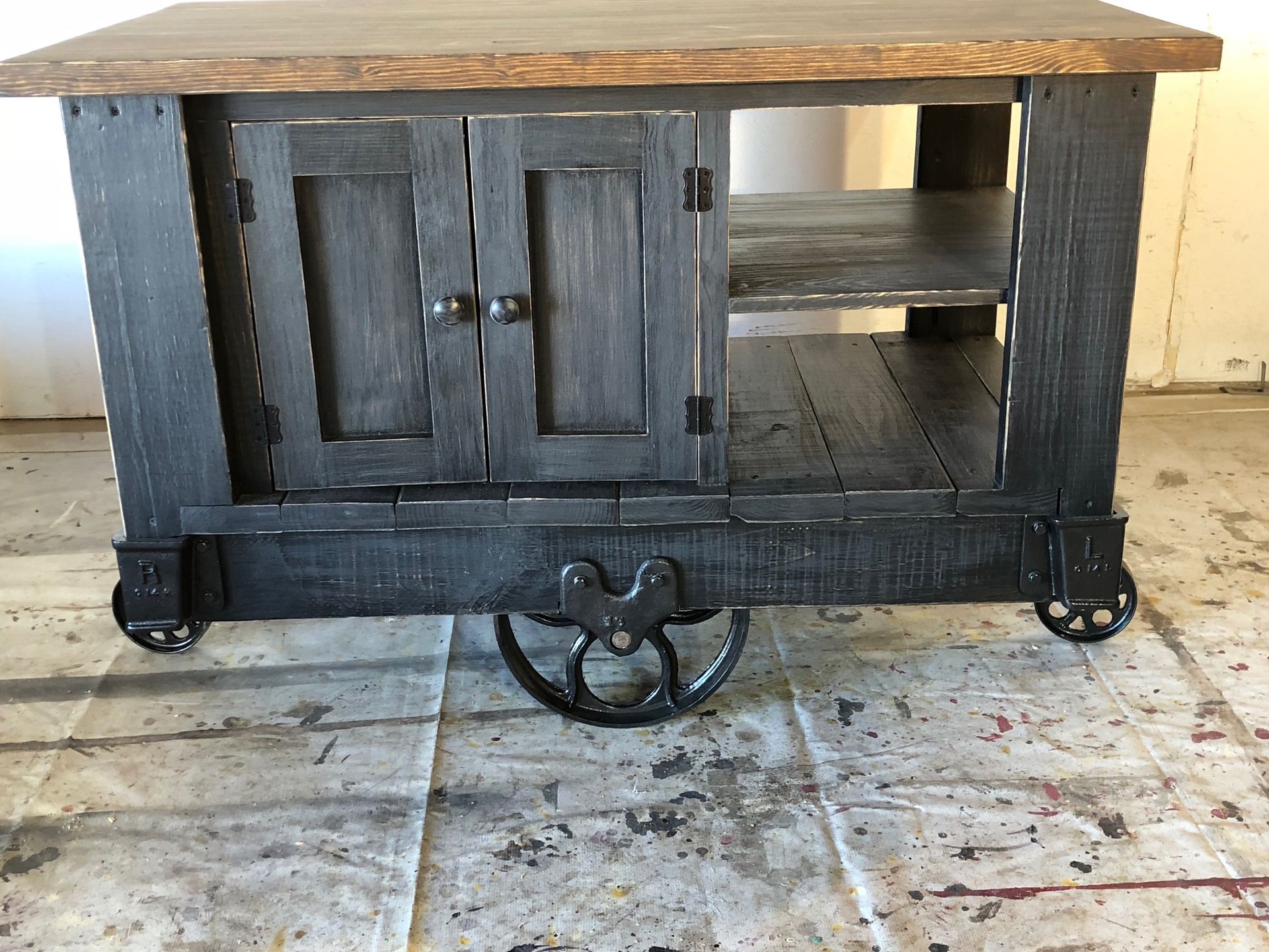 Industrial Cart Kitchen Island 3
