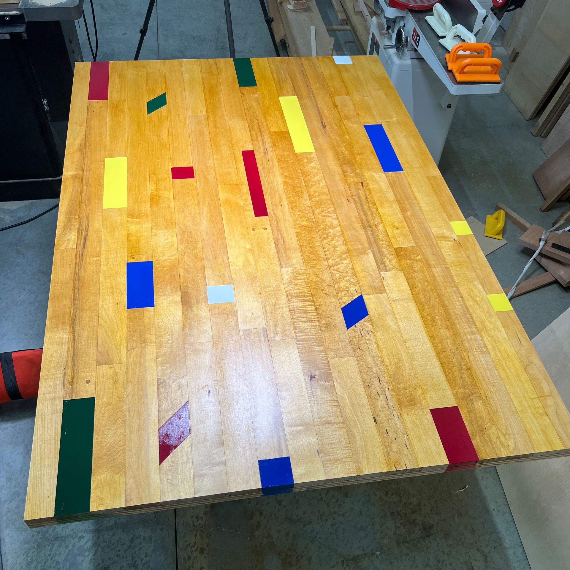 Reclaimed Gym Floor Coffee Table 3 