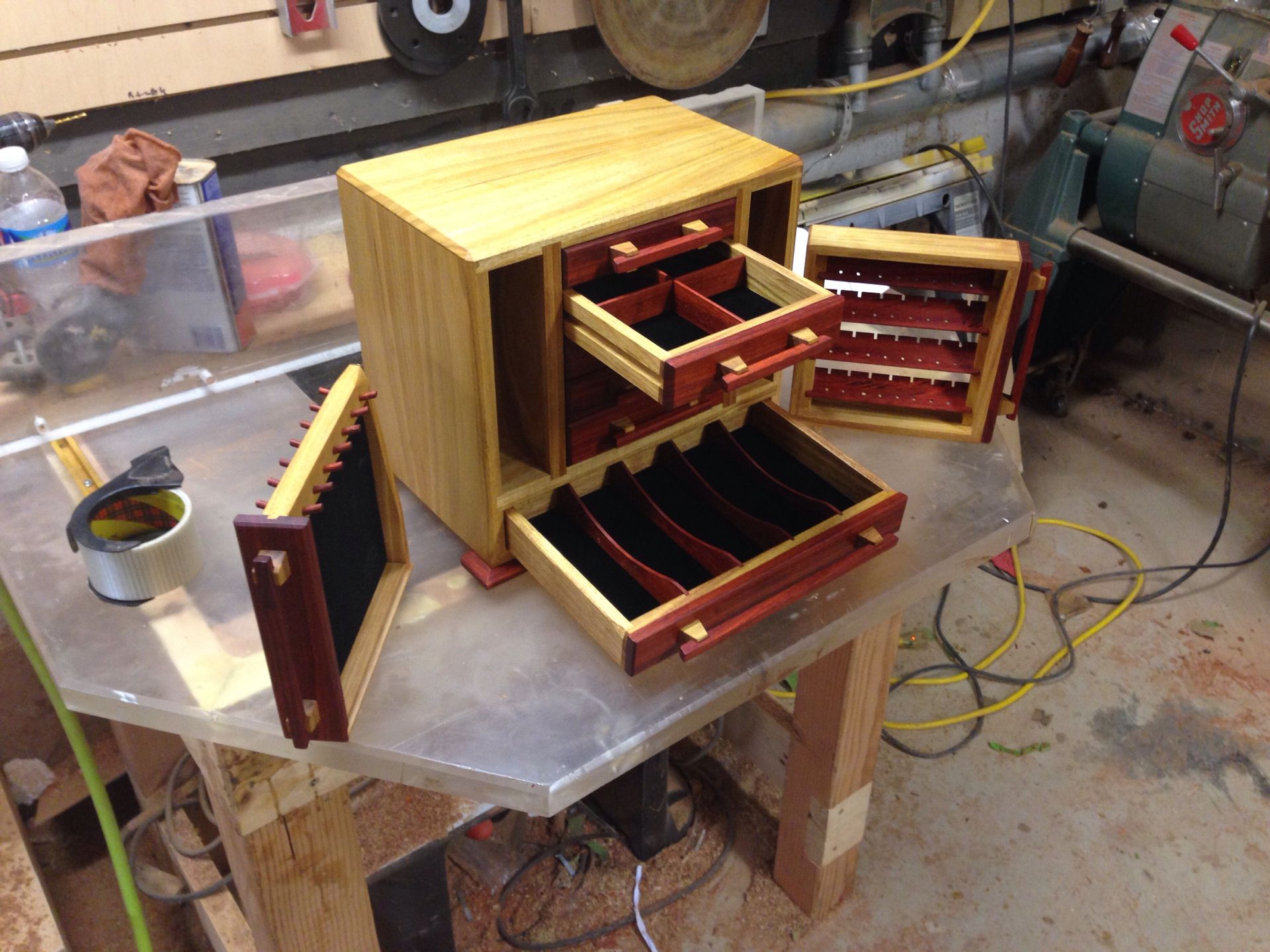 Padauk And Canarywood Jewelry Box 3 