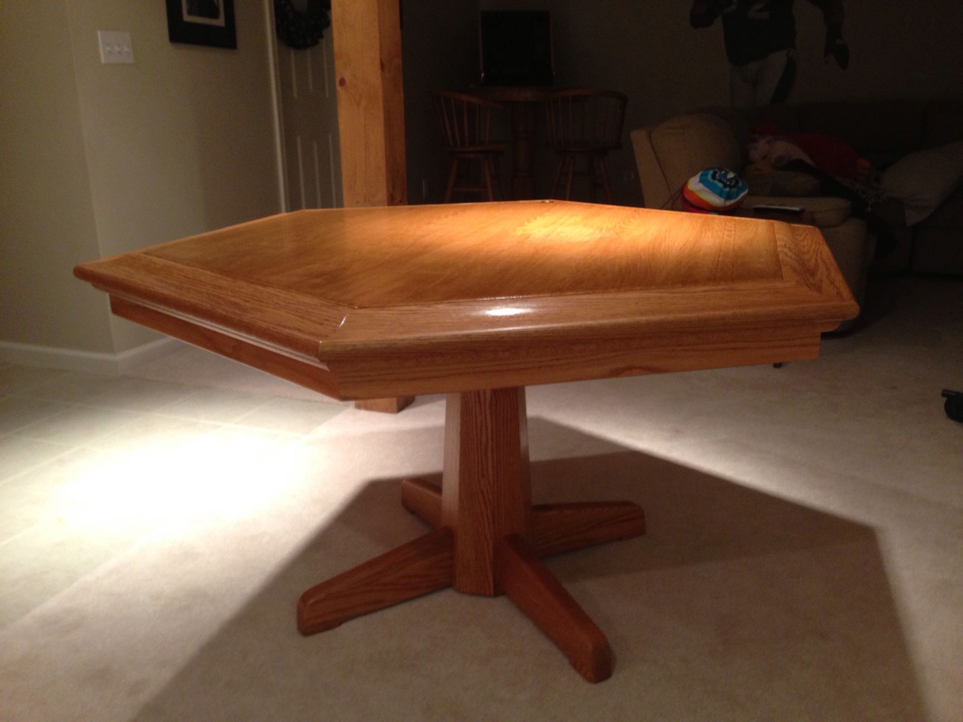 Oak Poker Table 2 