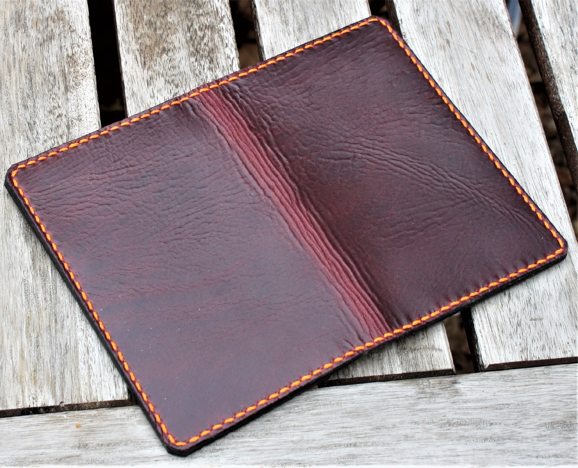 Handmade Cover For Field Notes Card Wallet Scribo Horween Leather Purple Cavalier 3 