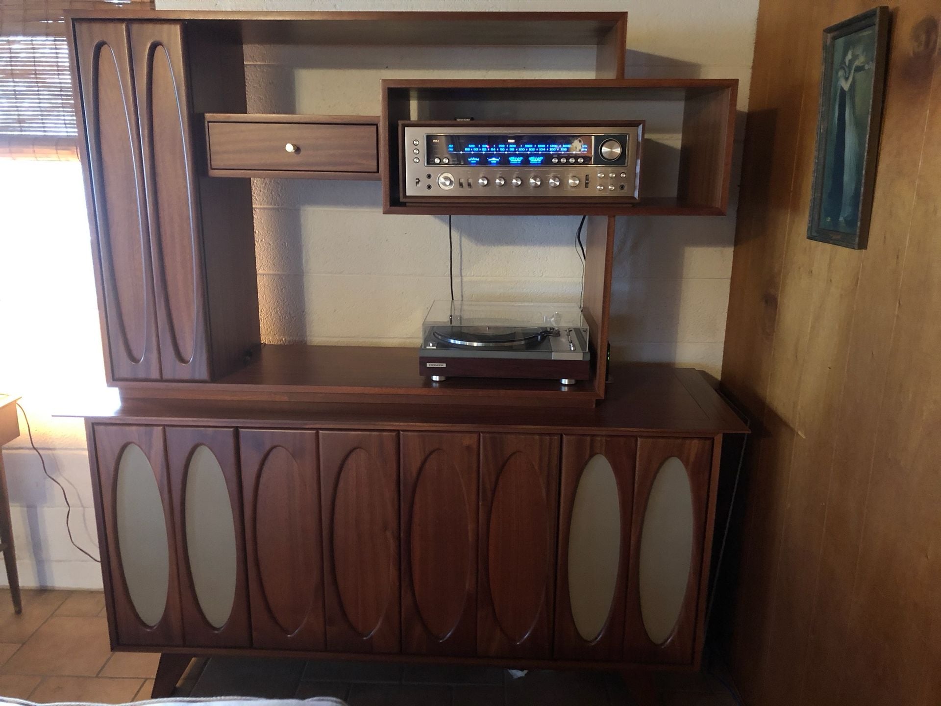 Mid Century Modern Stereo Or Tv  Media Cabinet 2 