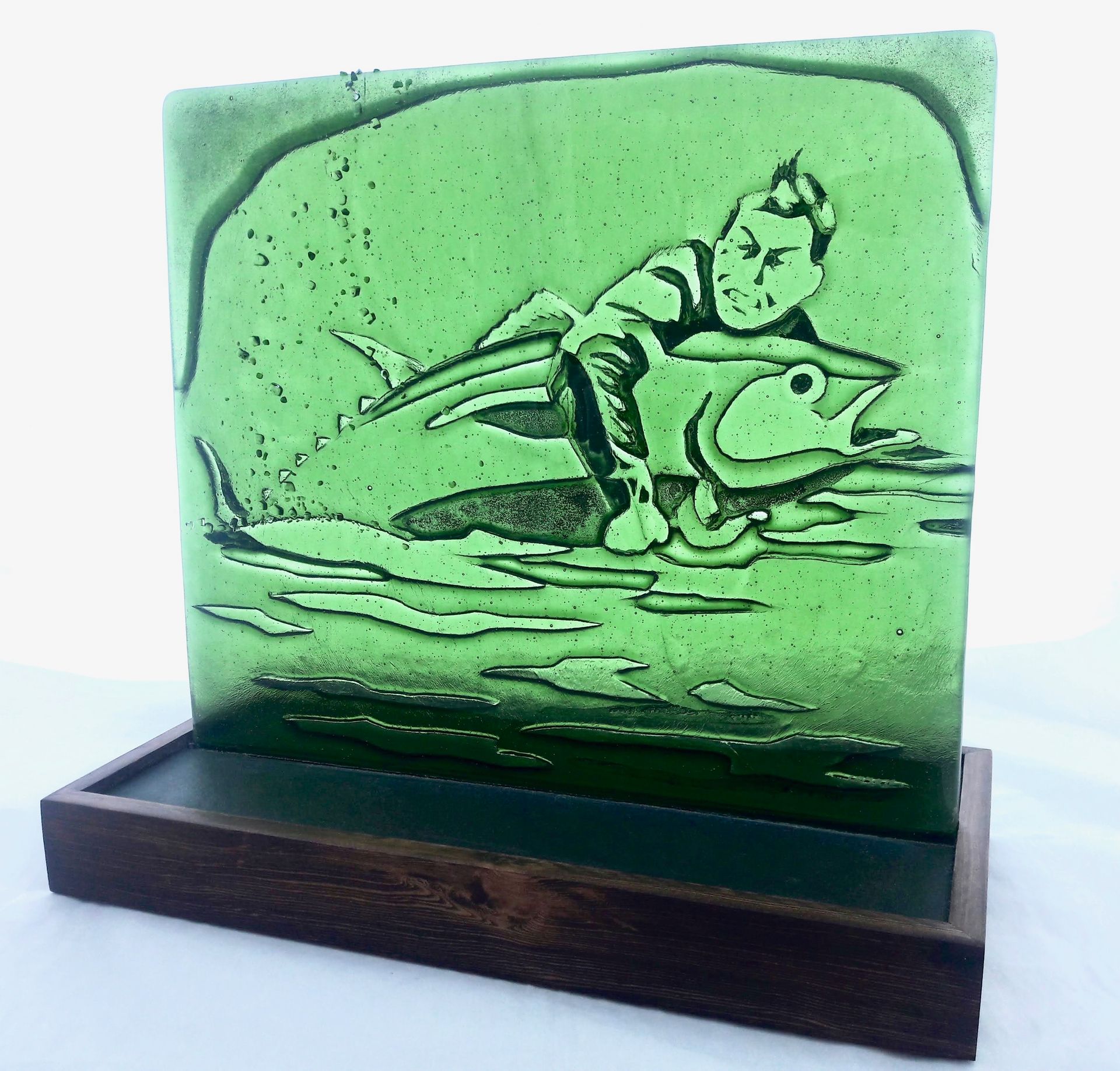 Representational Fused Glass Sculpture - The One  2 