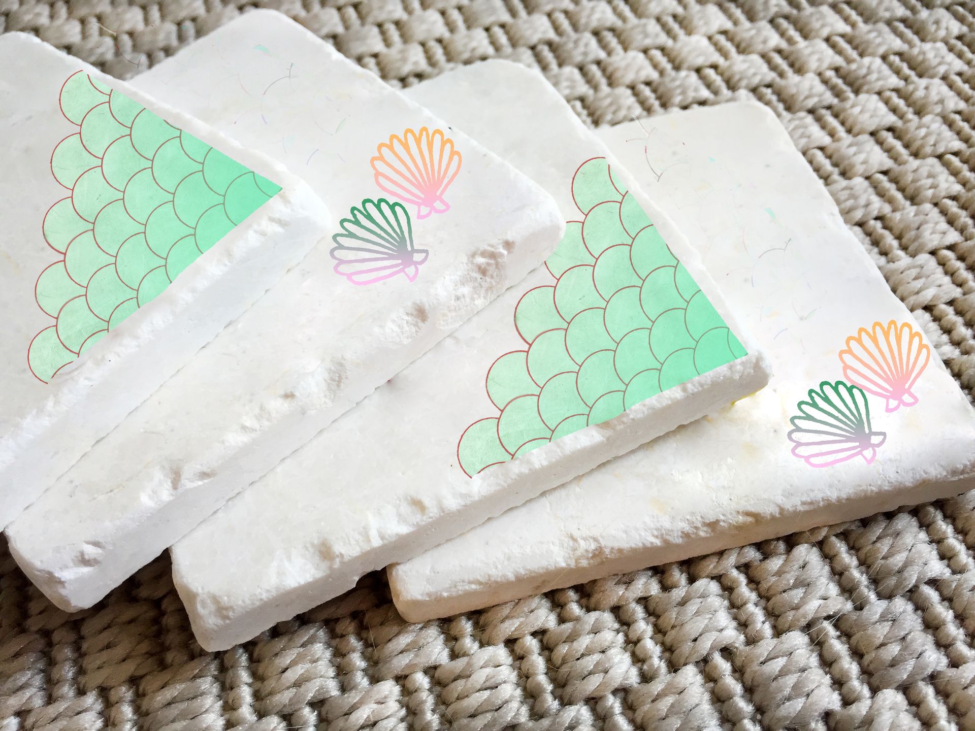 Mermaid Stone Coasters (Set Of 4)