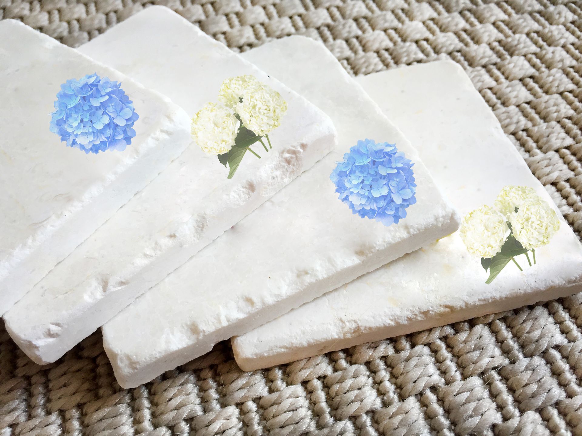 Hydrangea Stone Coasters (Set Of 4)