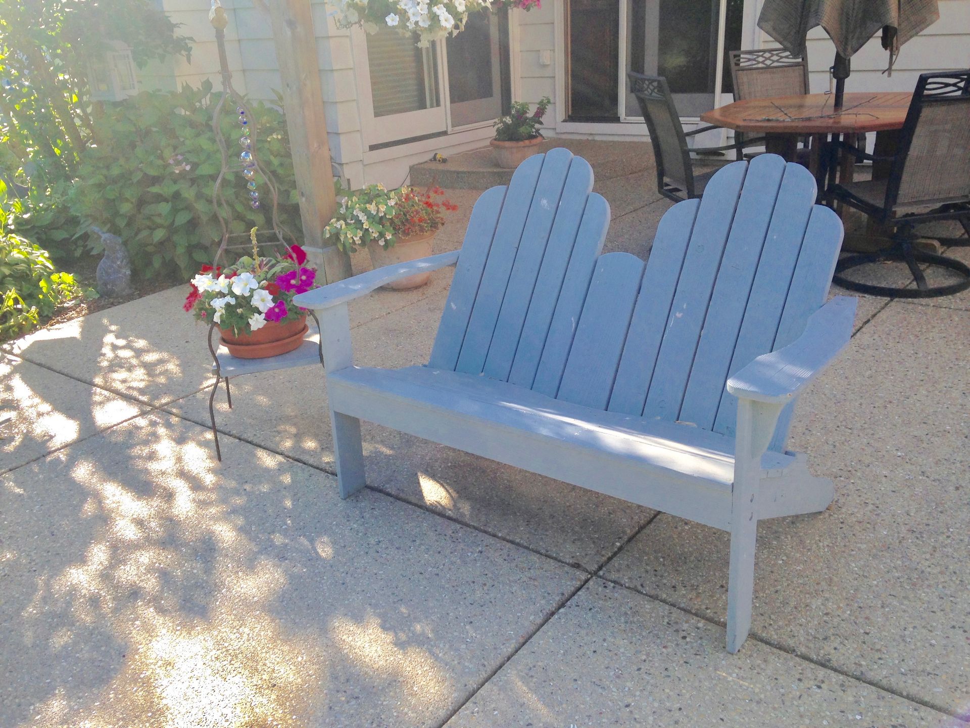 Painted Adirodack Chairs & Out Door Tables 2