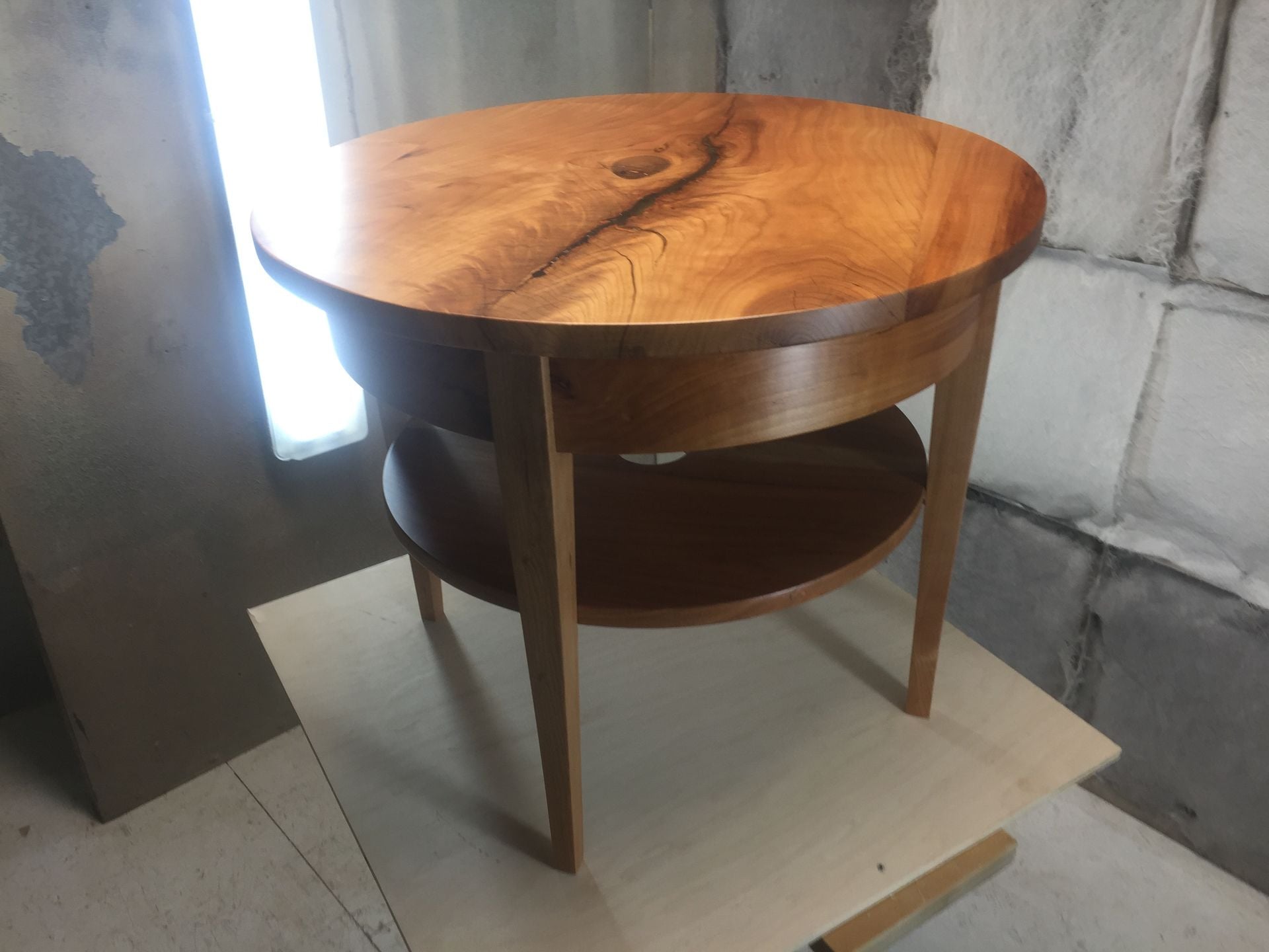 Round End Table In Biedermeier Style 2 
