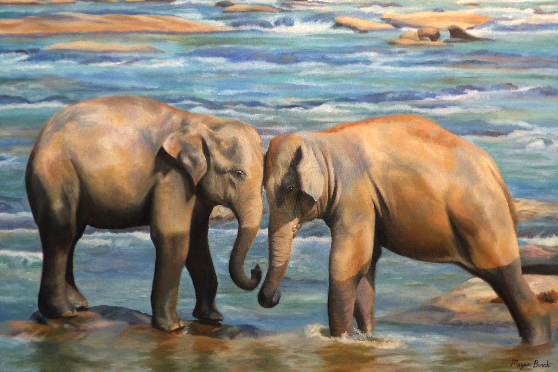 Elephant Original Oil Painting