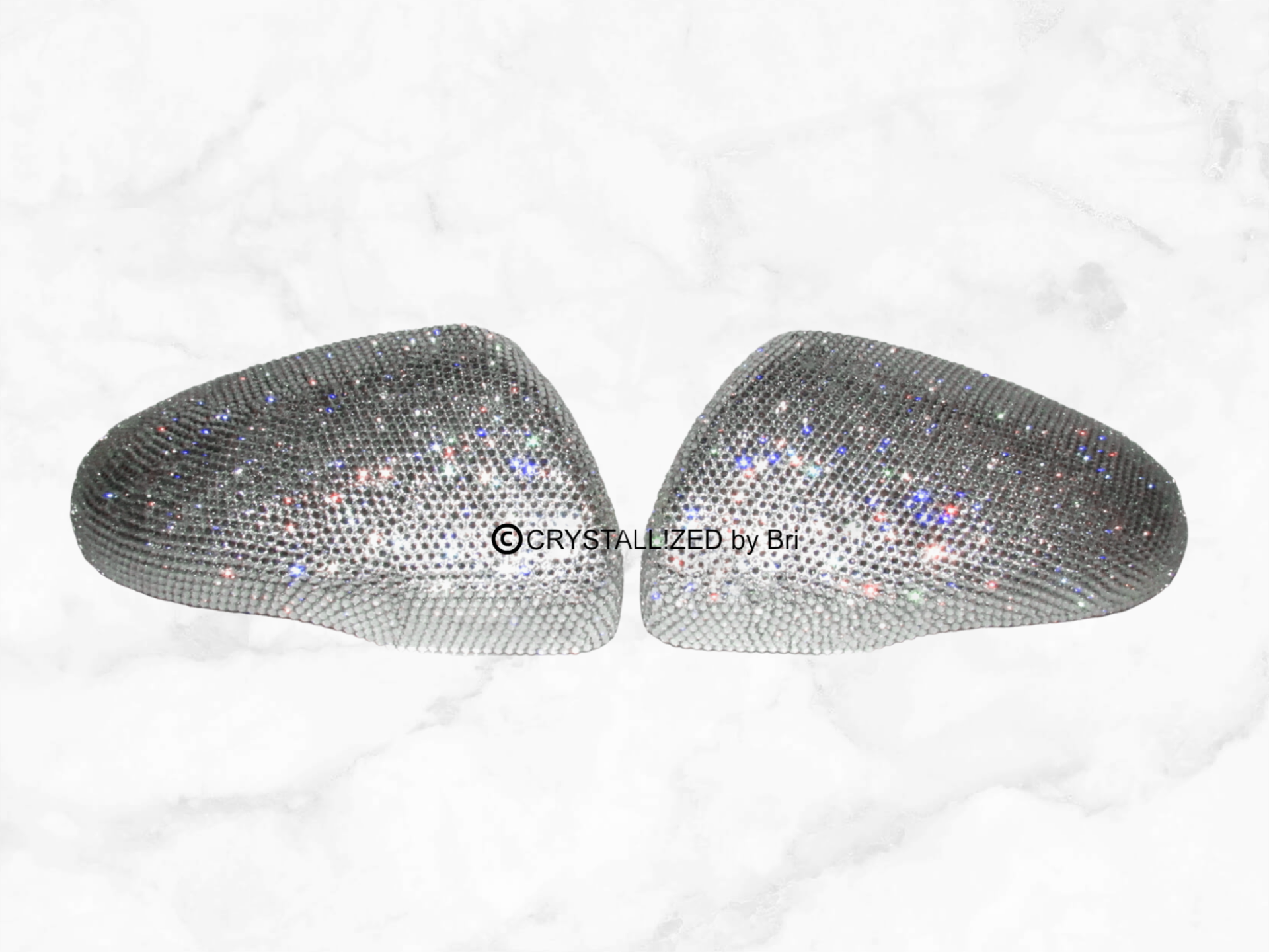Crystallized Car Side Mirror Caps Made With Swarovski Crystals Bedazzled 3