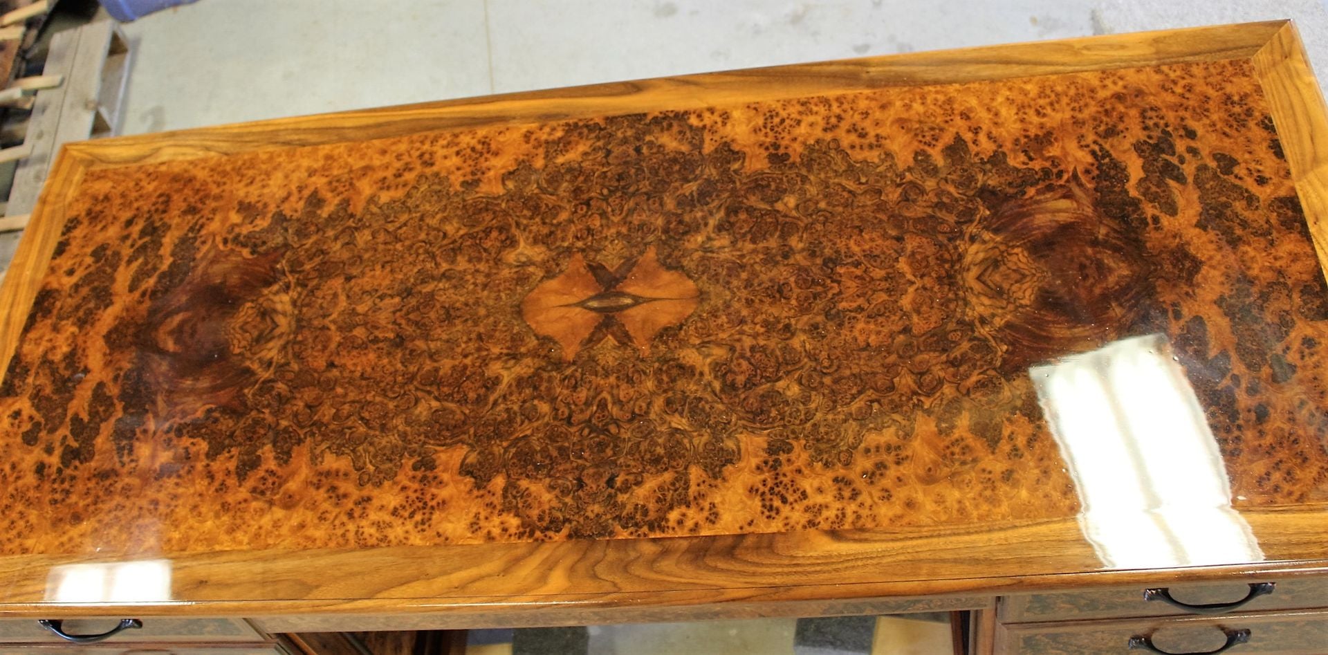 Walnut Burl Executive Desk 2