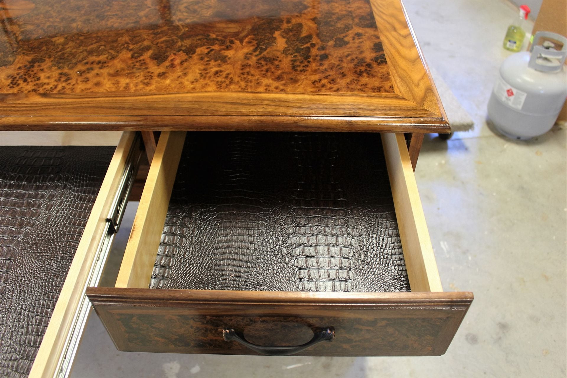 Walnut Burl Executive Desk 3
