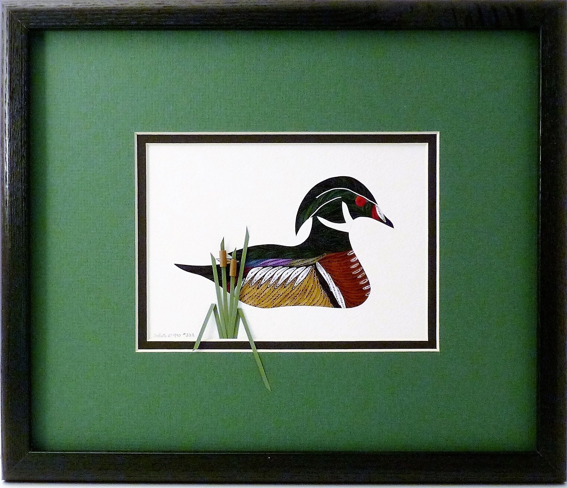 Ducks - Wood Duck Quilled And Framed Wall Art New Hampshire Ducks