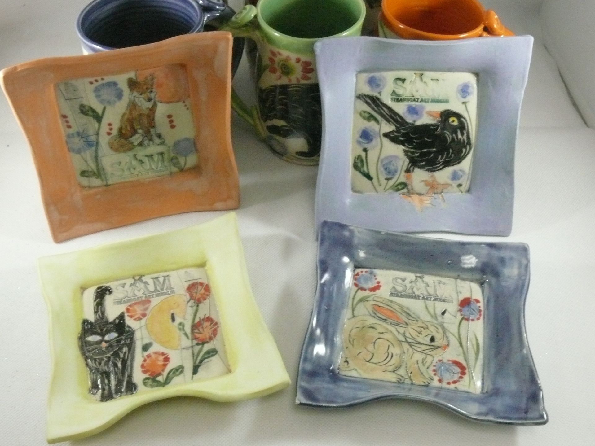 Set Of Two: 6" Square Plates For Tapas, Snacks, Salad 2 