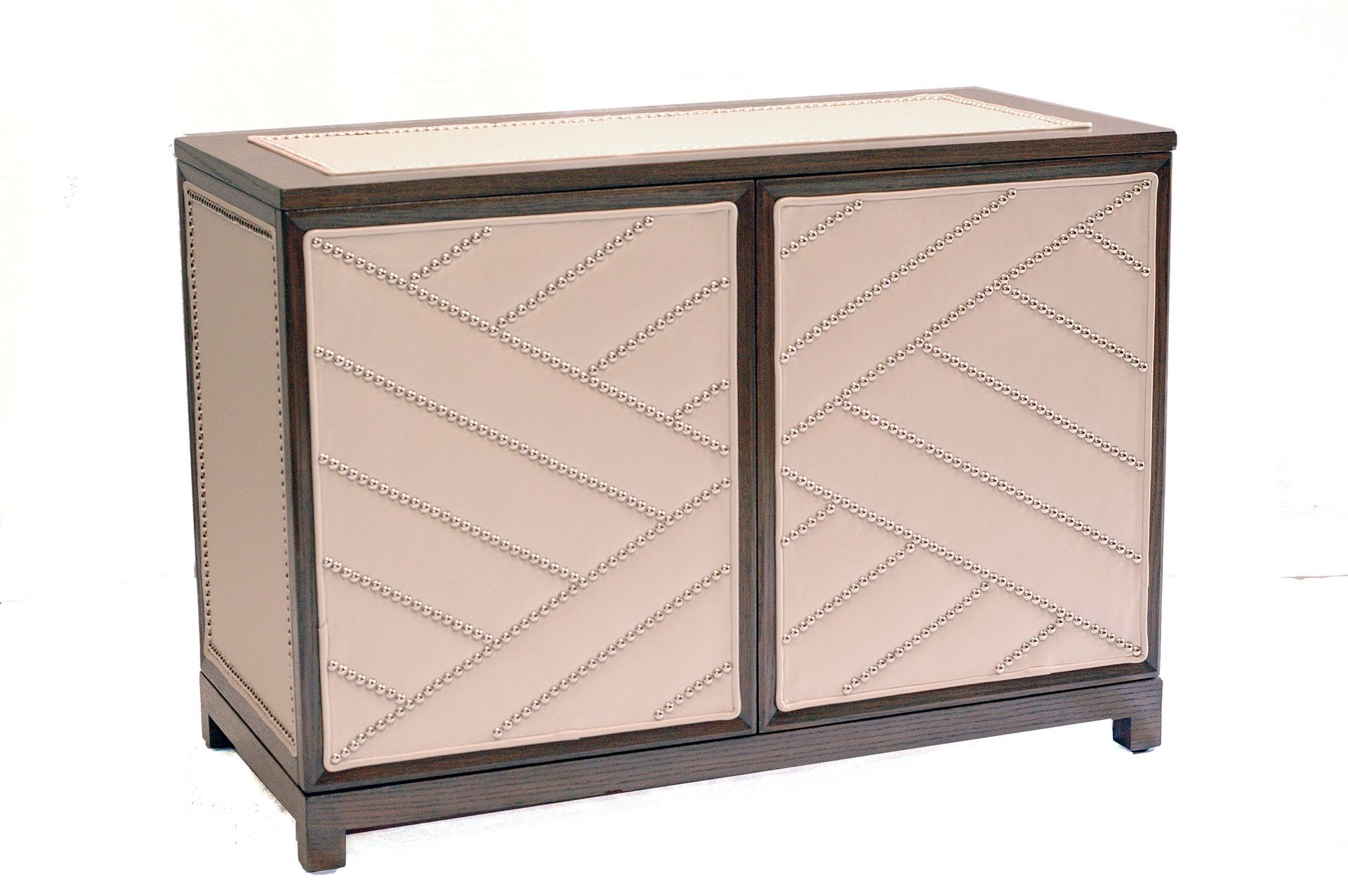 #2081 Leather Upholstered Chest