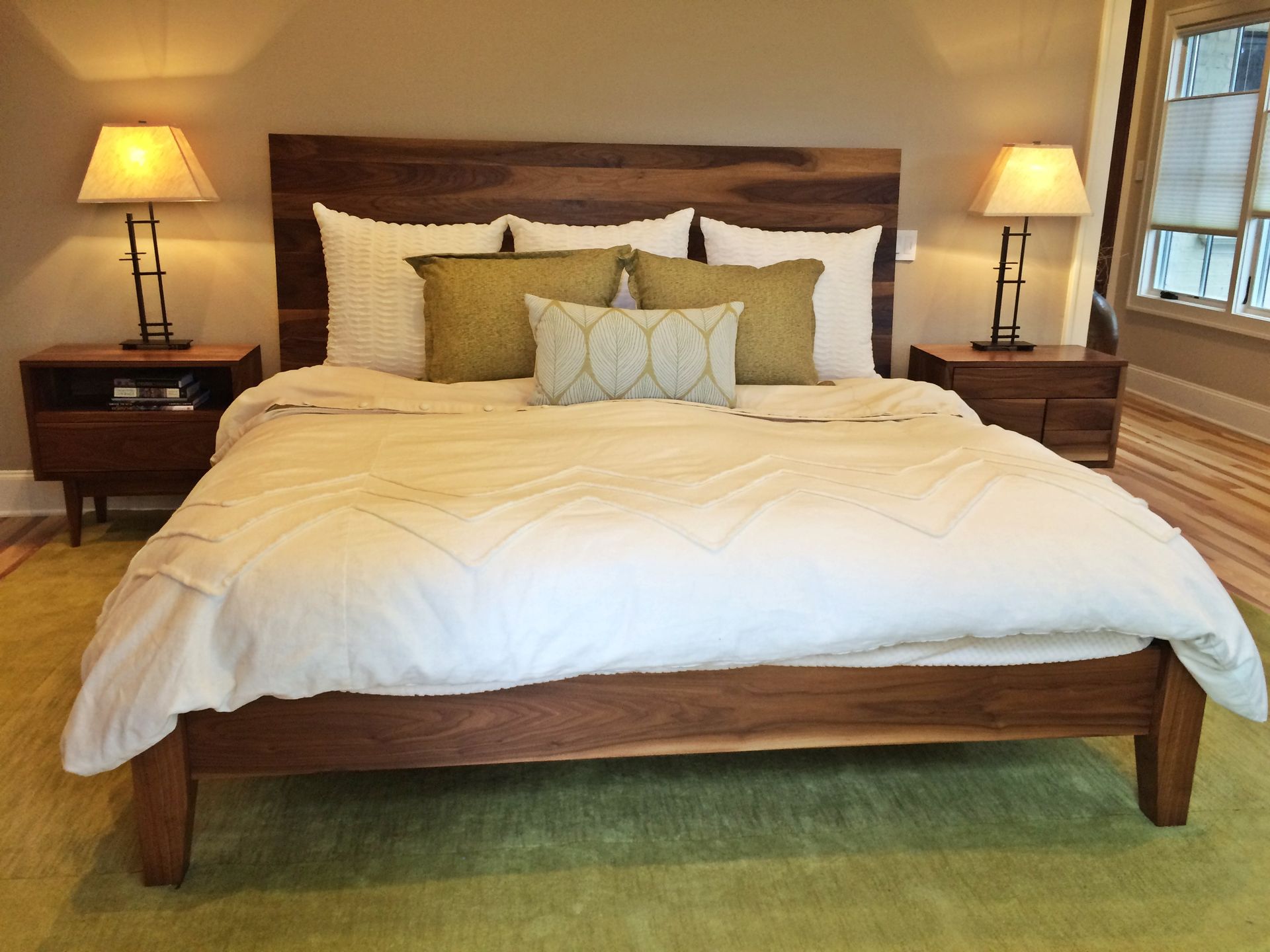 Walnut King Size Bed