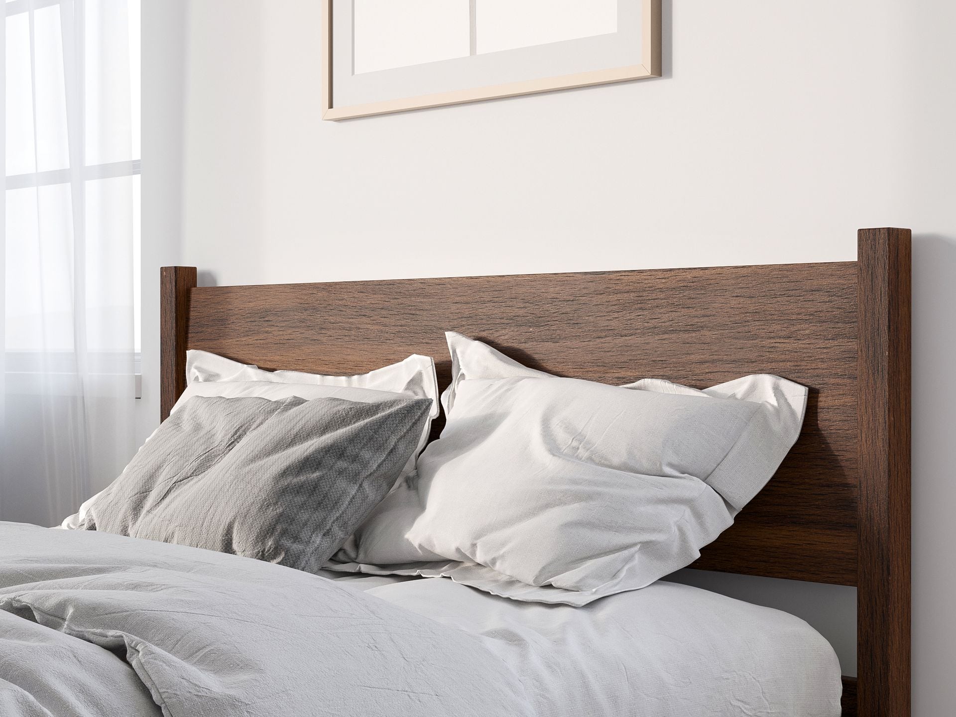 Modern Walnut Bed Frame 3 