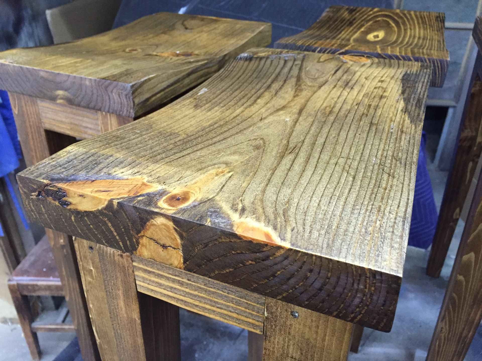 Reclaimed Pine Stool 3 