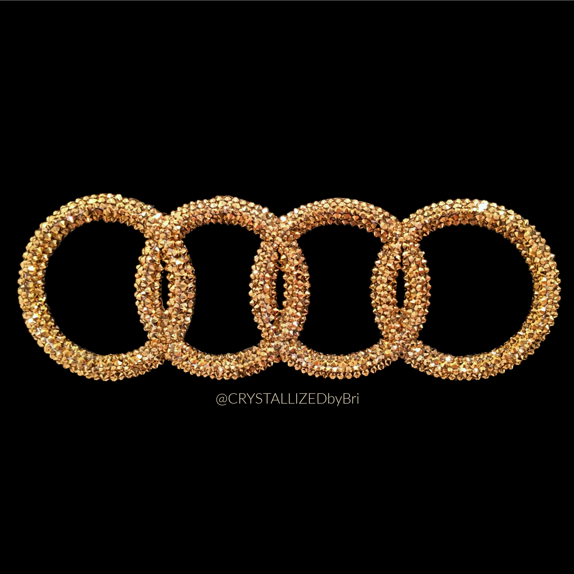 Audi Crystallized Car Emblem Bling Genuine European Crystals Bedazzled 1 