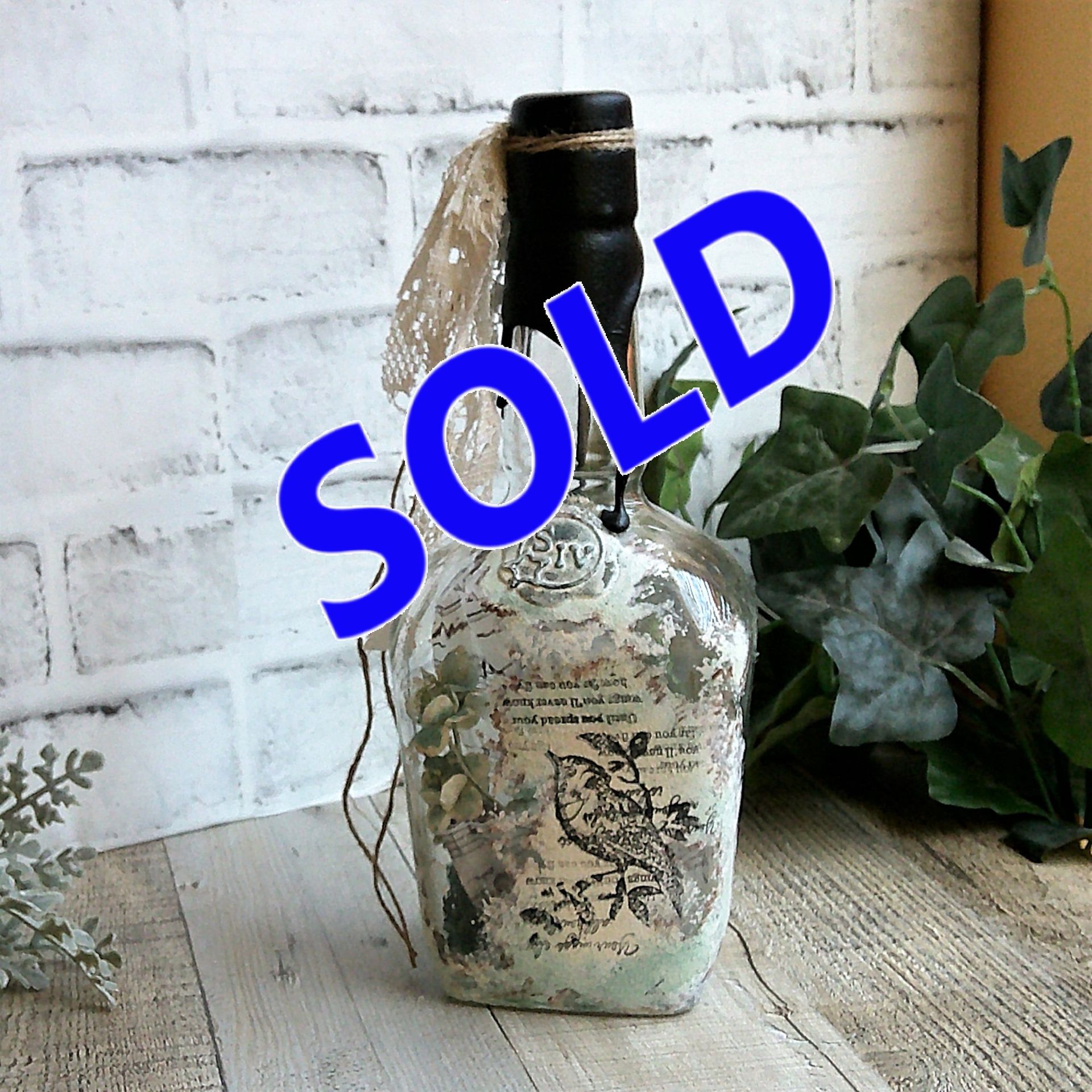Folk Art Song Bird Décor Music Notes Message In A Bottle Musical Notes Décor 1 