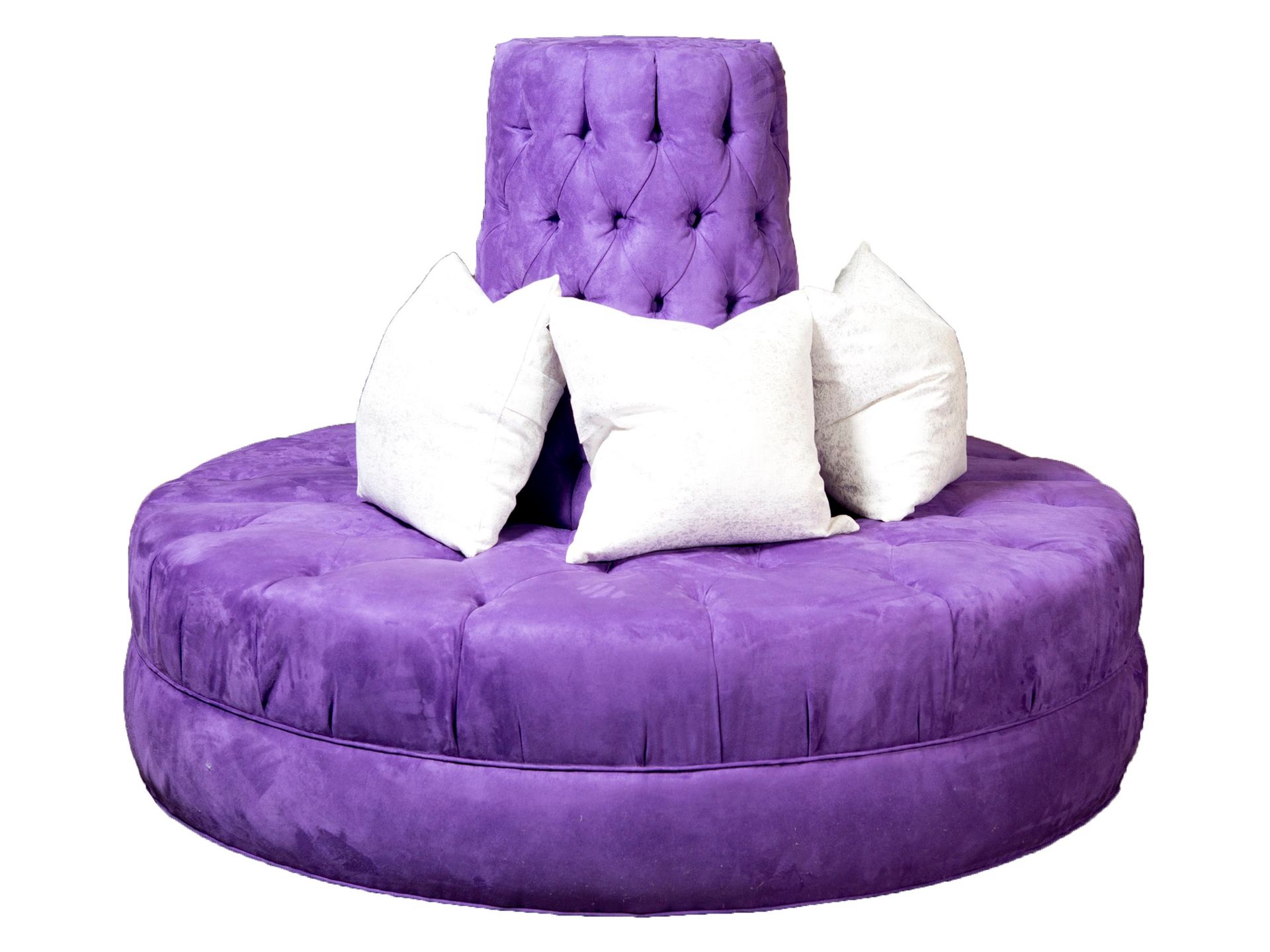 Fully Tufted Circle Banquette Sofa 5 