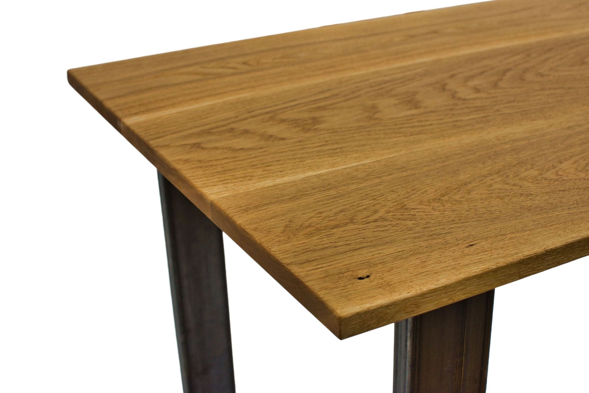 Solid Wood L Desk, Oak Corner Desk, L Desk With Metal Legs, Elbow Desk, Custom Office Desk 6