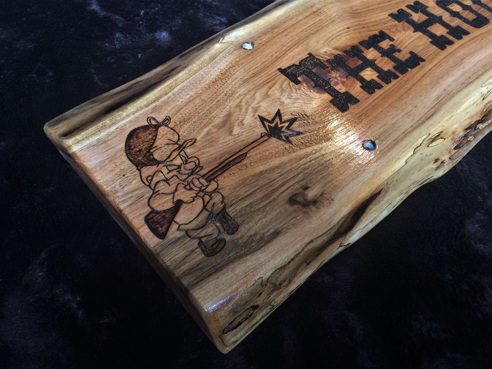 Live-Edge Custom Woodburned Signs 2 