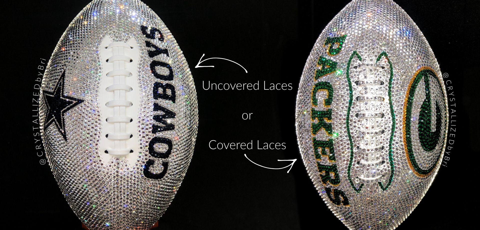 Any Team Crystallized Football Full Game Size Nfl Bling Genuine European Crystals Bedazzled 6