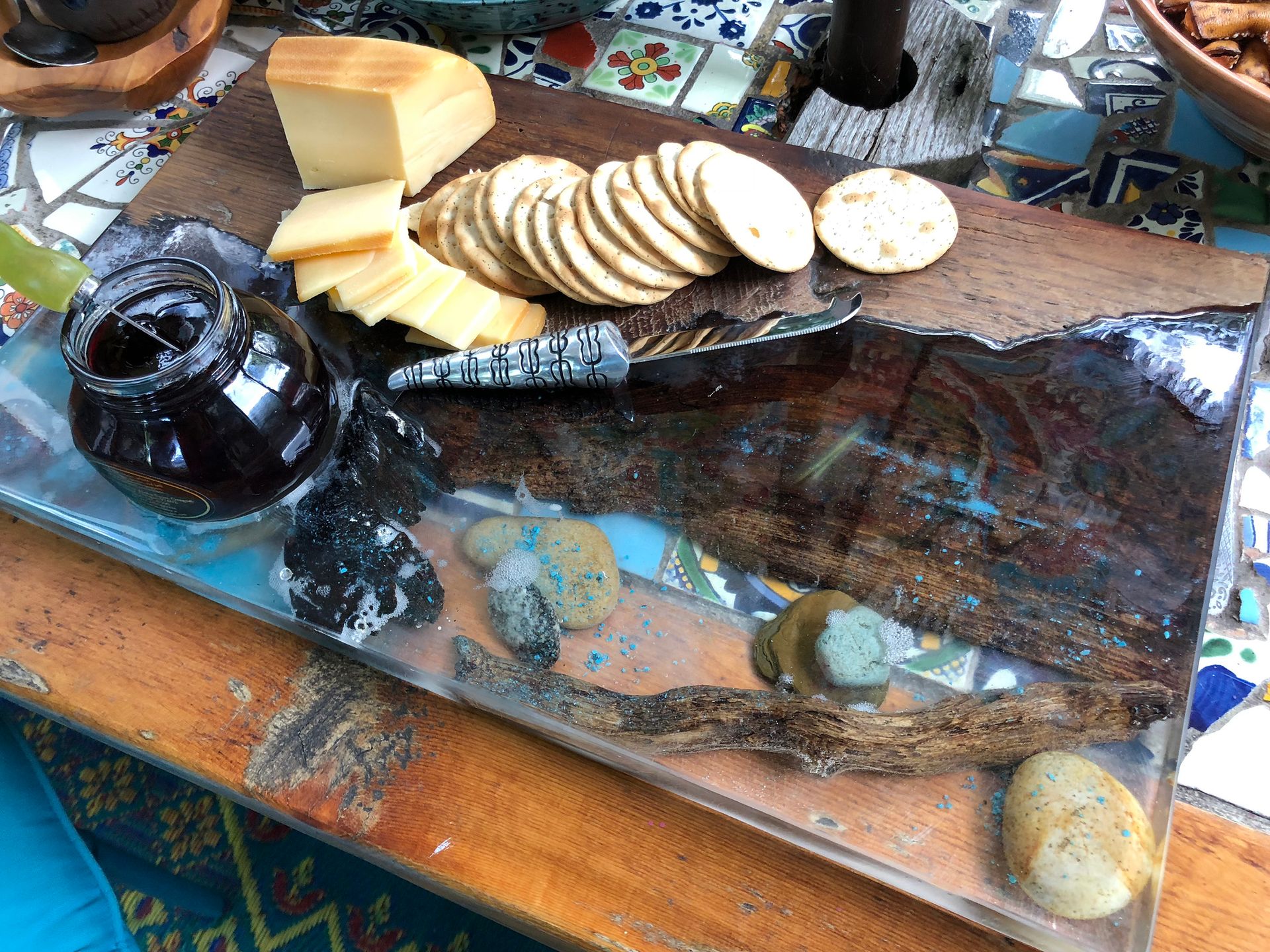 Rustic Wood Epoxy Resin Serving Boards 3