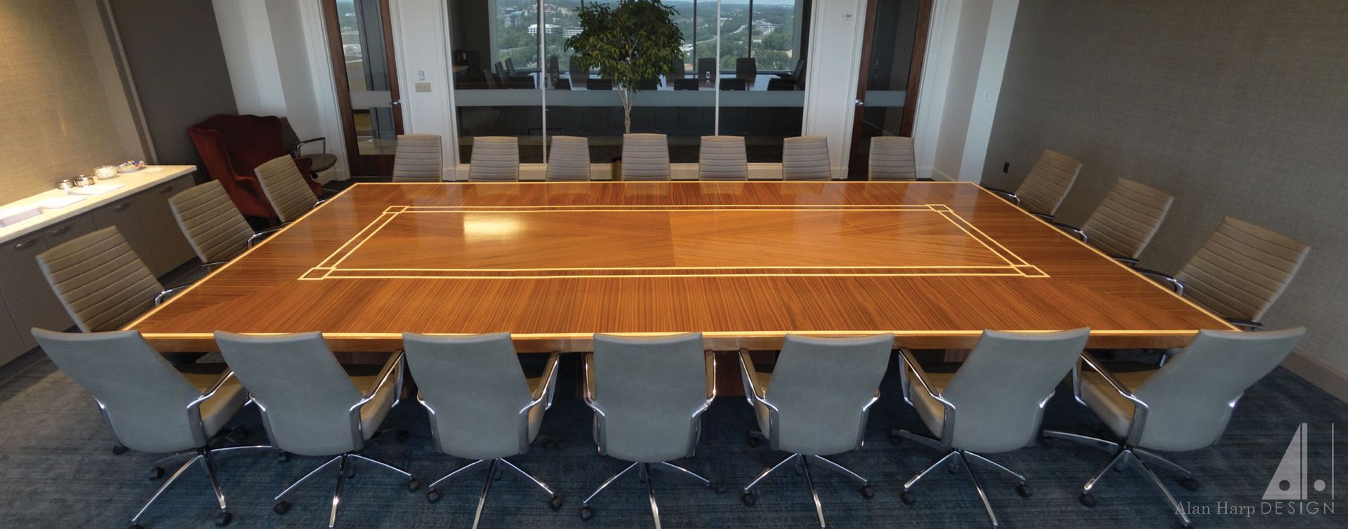Sapele And Maple Conference Table 2