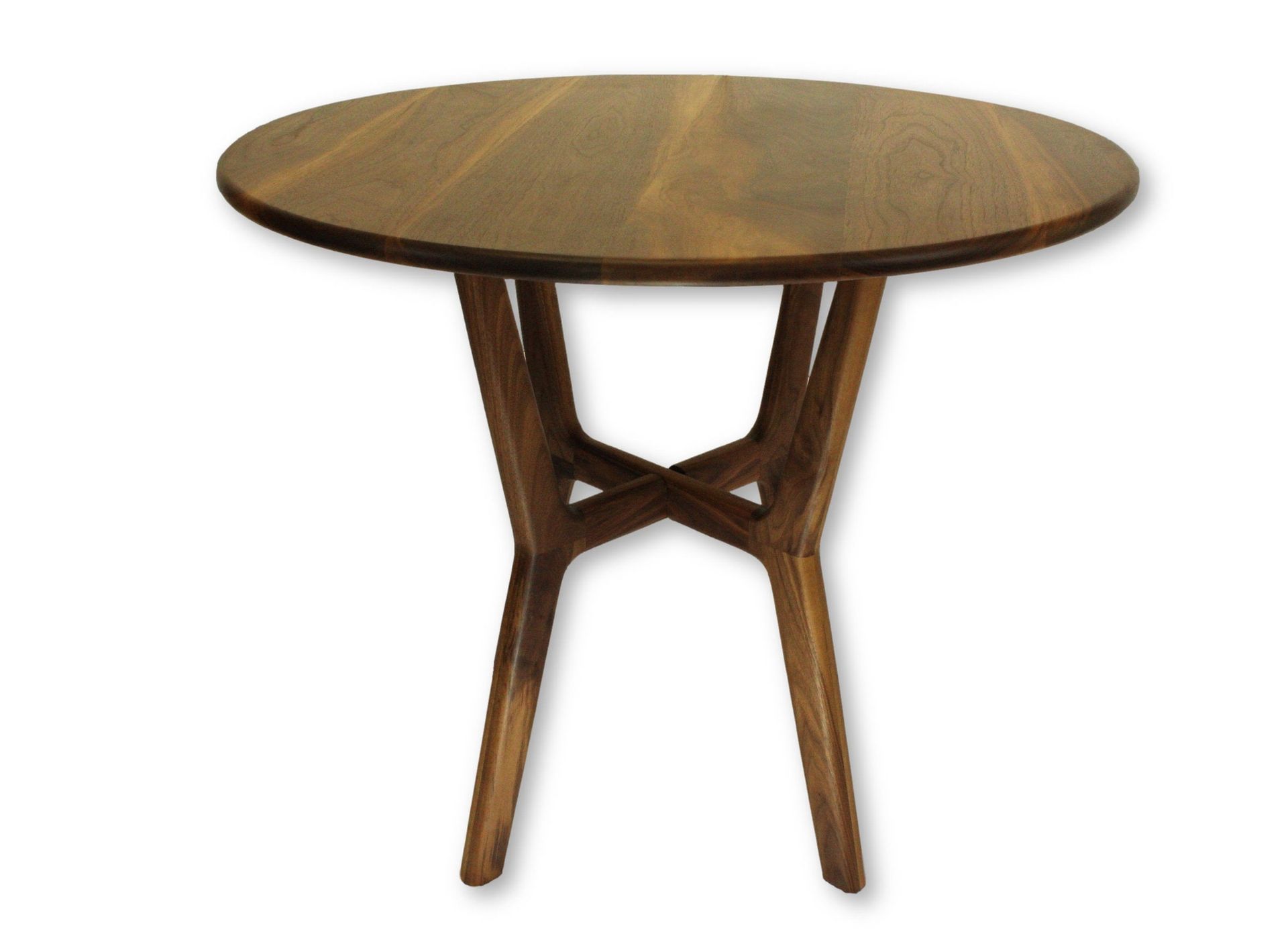 Round Collapsible Buffet Dining Table In Walnut 4