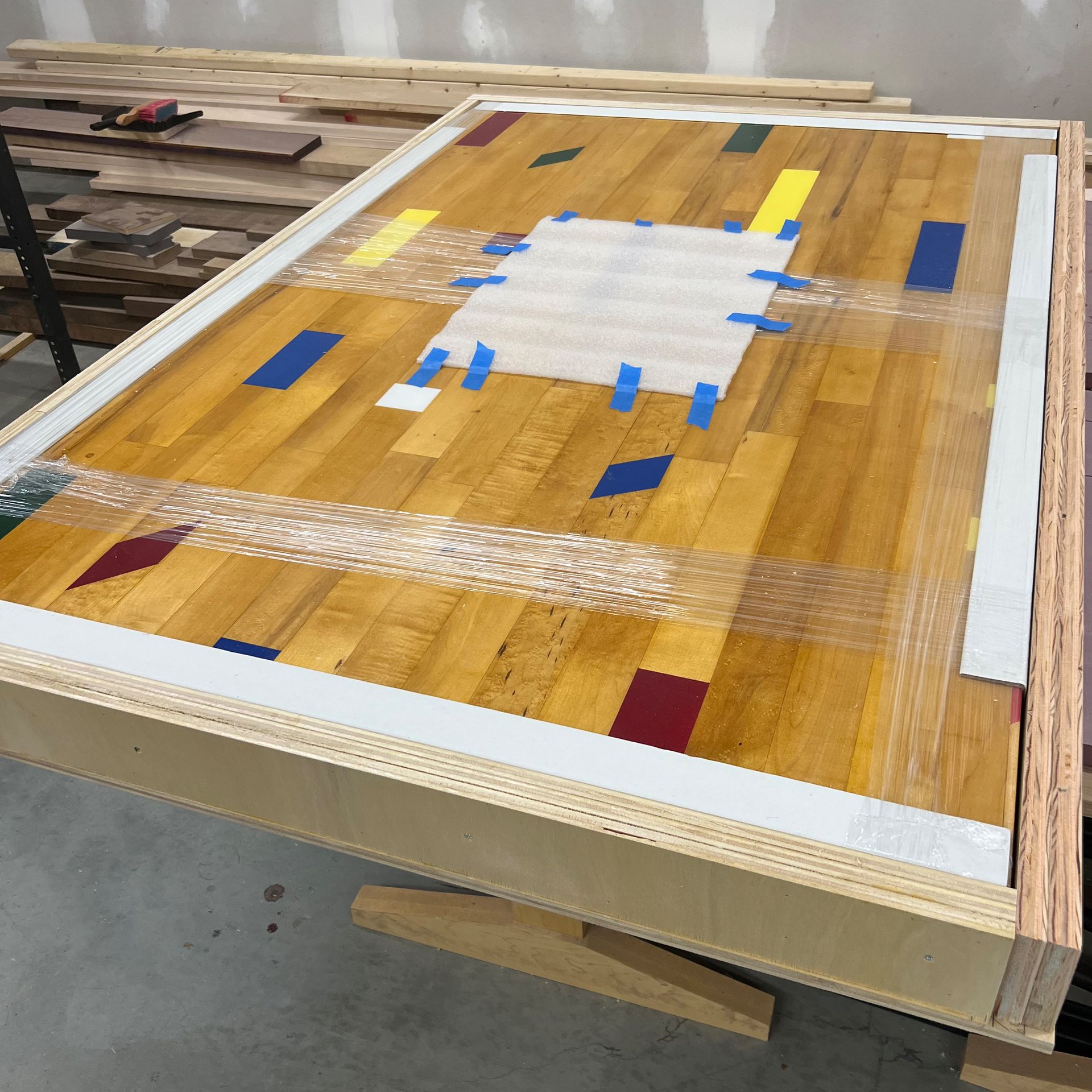 Reclaimed Gym Floor Coffee Table 5 
