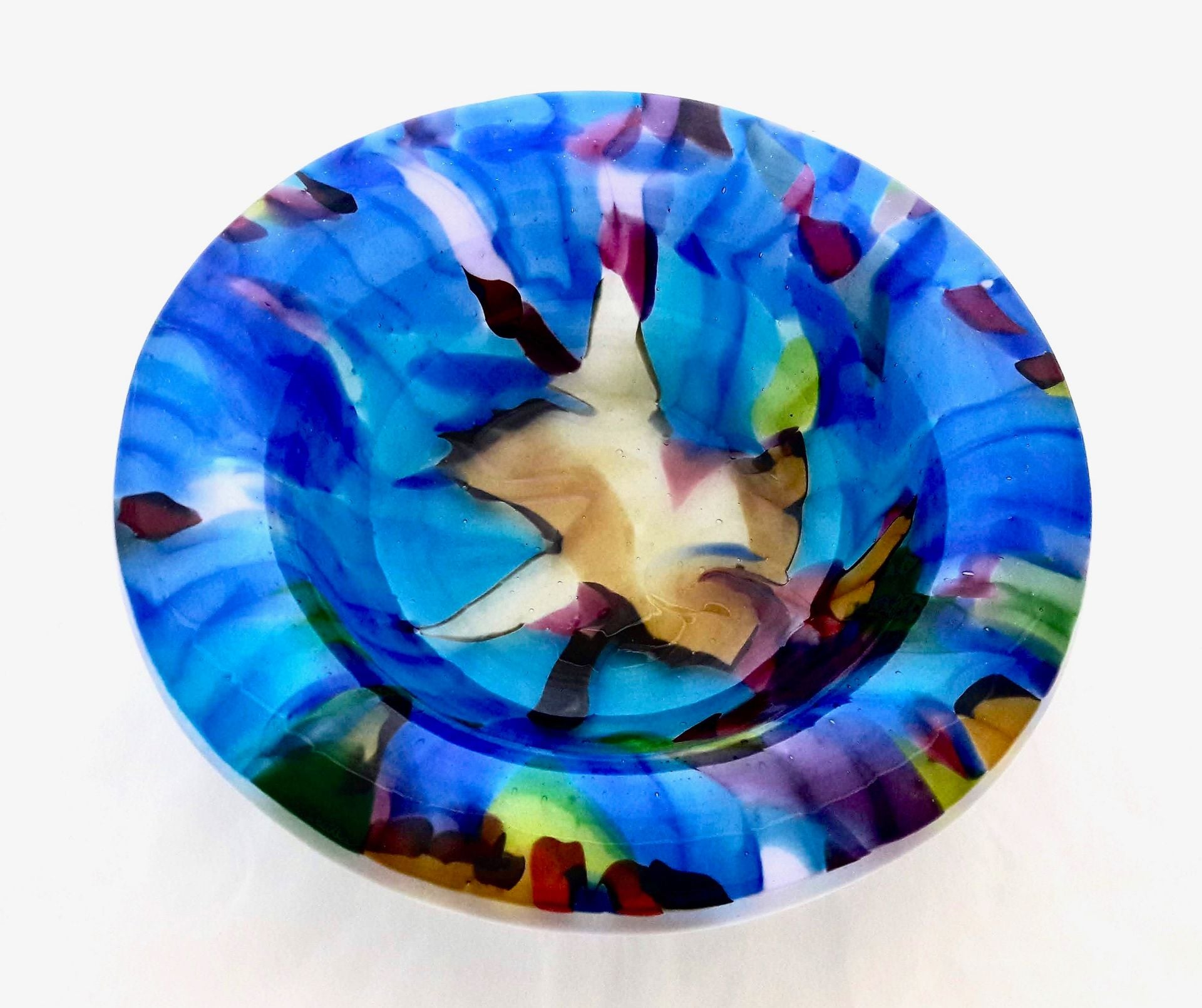 Abstract Fused Glass Baptismal Font - Blessings 6