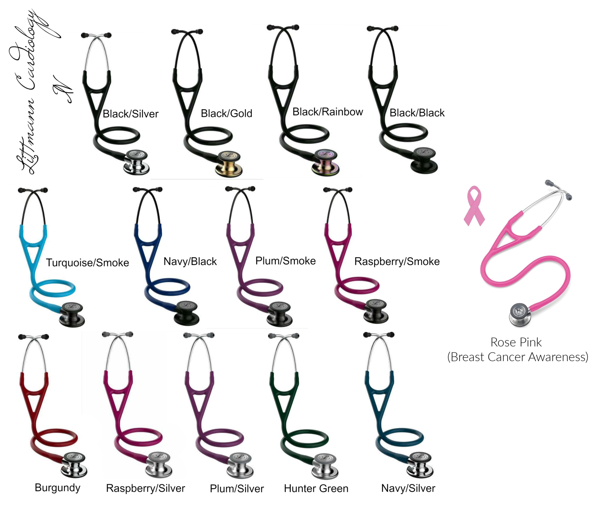 Crystallized Littmann Cardiology Iv Stethoscope Medical Nurse Dr Bling European Crystals Bedazzled 3
