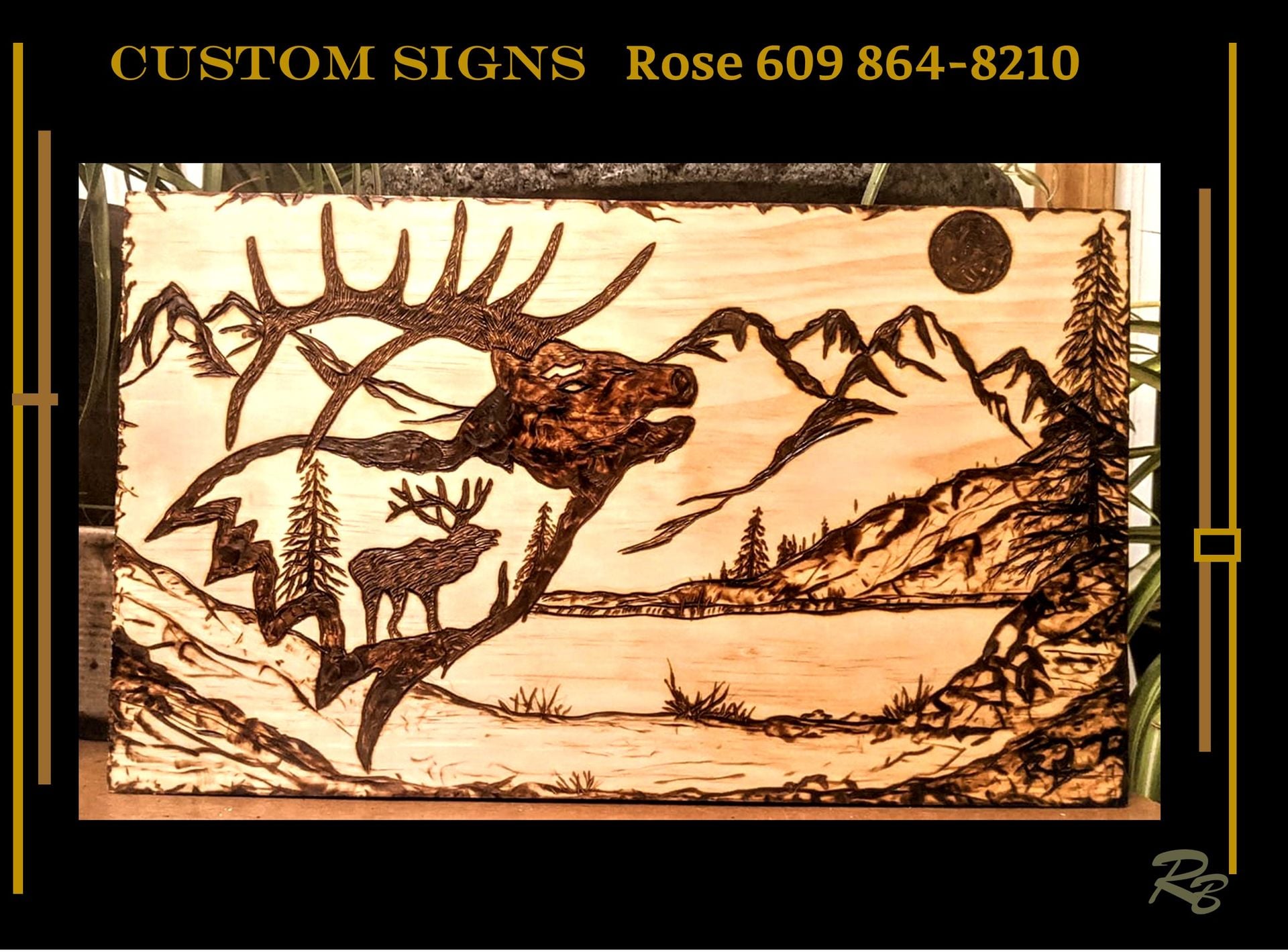 Wood Anniversary gift,  Rustic Decor,  Cabin Art, Animal Art, Hunter Gift, Bear, Elk ,Wolf Art, Custom, Art, Wood Burned, Wolves 2 
