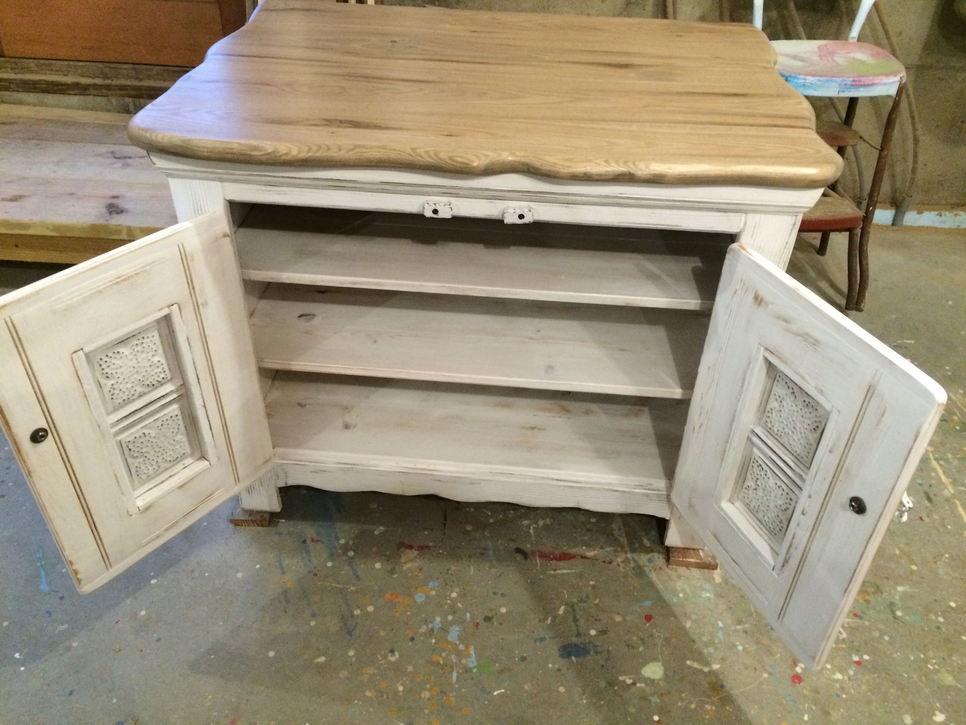 Storage Cupboard W Native Sassafras Top 2 
