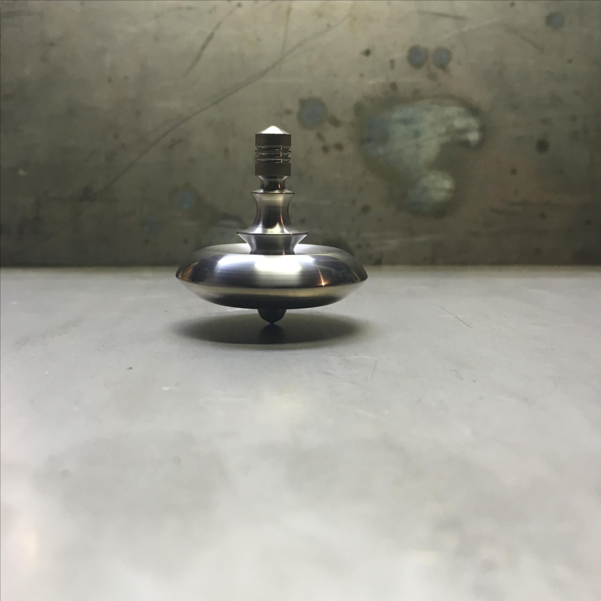 1.5" Diameter Iron And Titanium Spinning Top, Saucer Body 5 