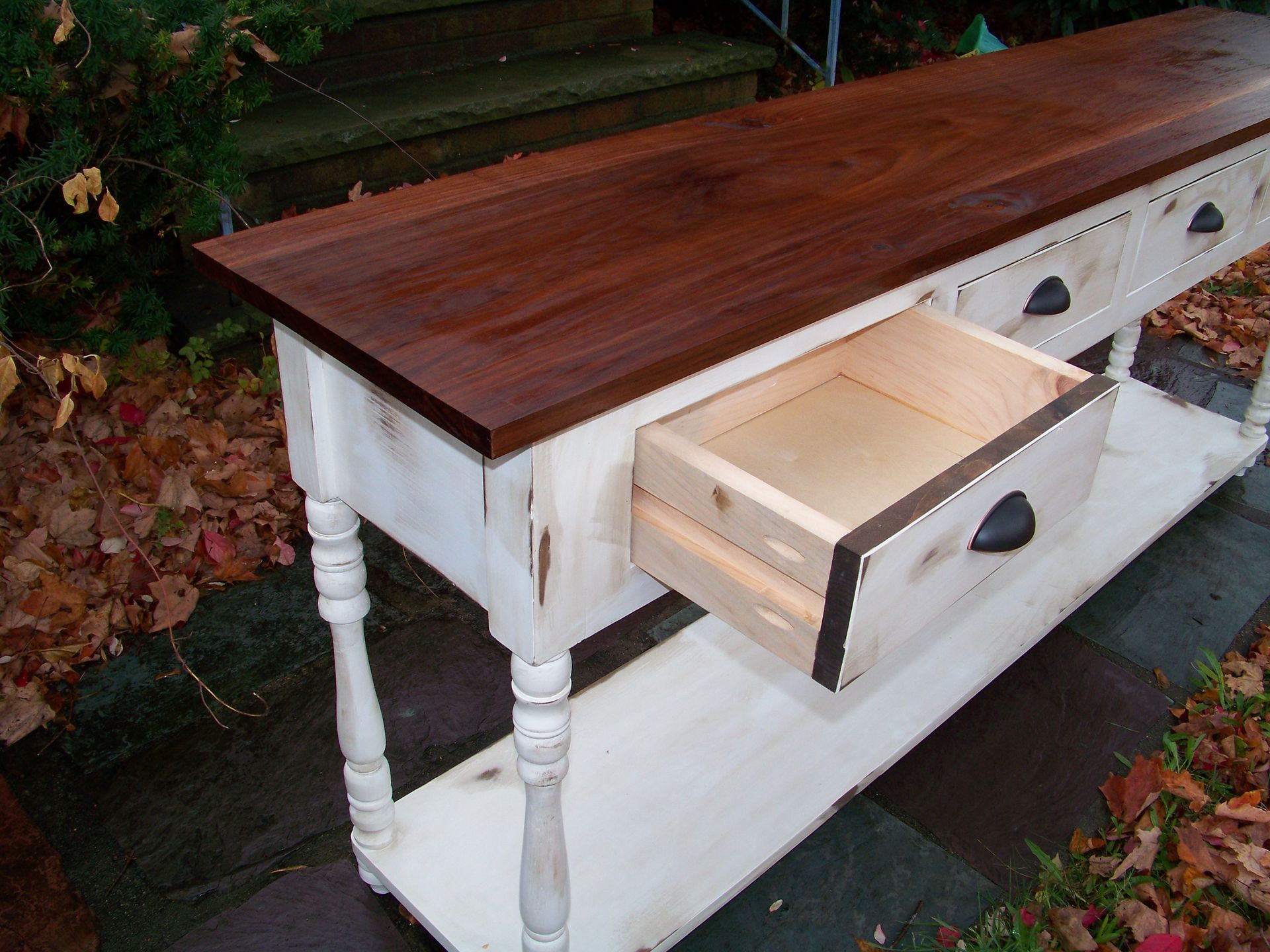 Reclaimed Distressed Console Table 3