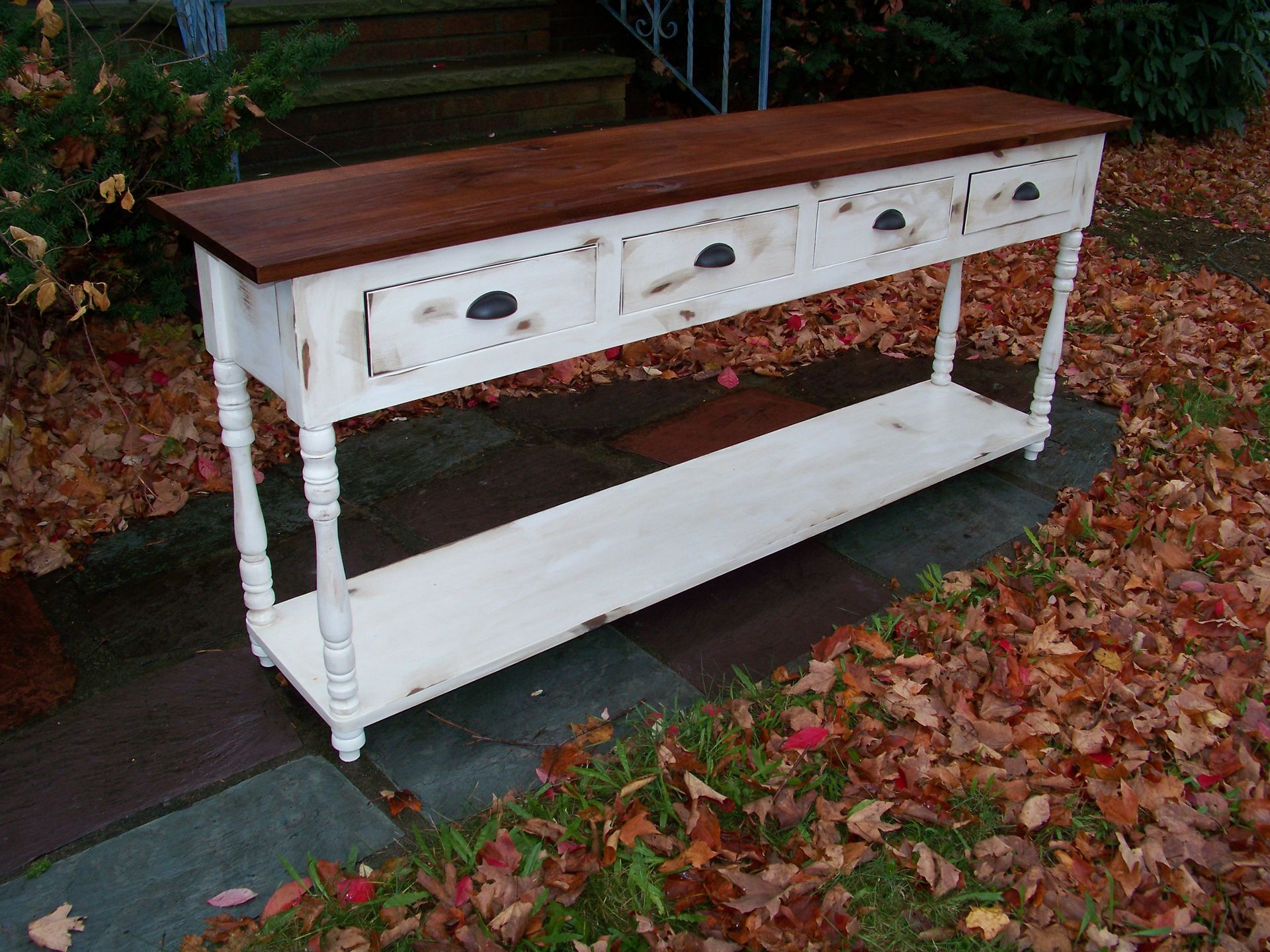 Reclaimed Distressed Console Table