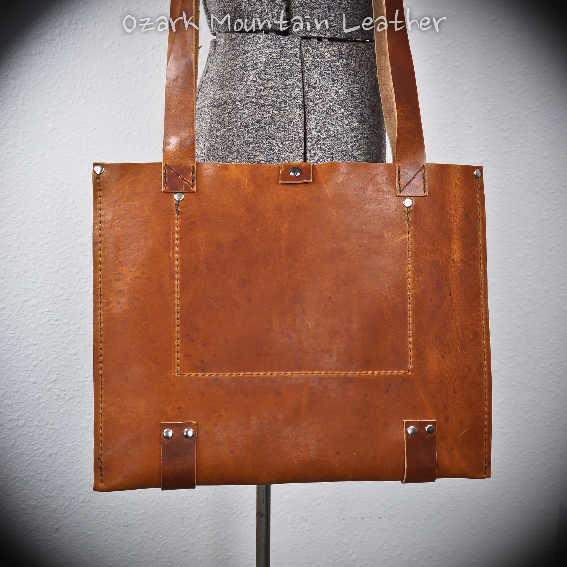 Horween Leather Vintage Horse Bit Tote Bag 3