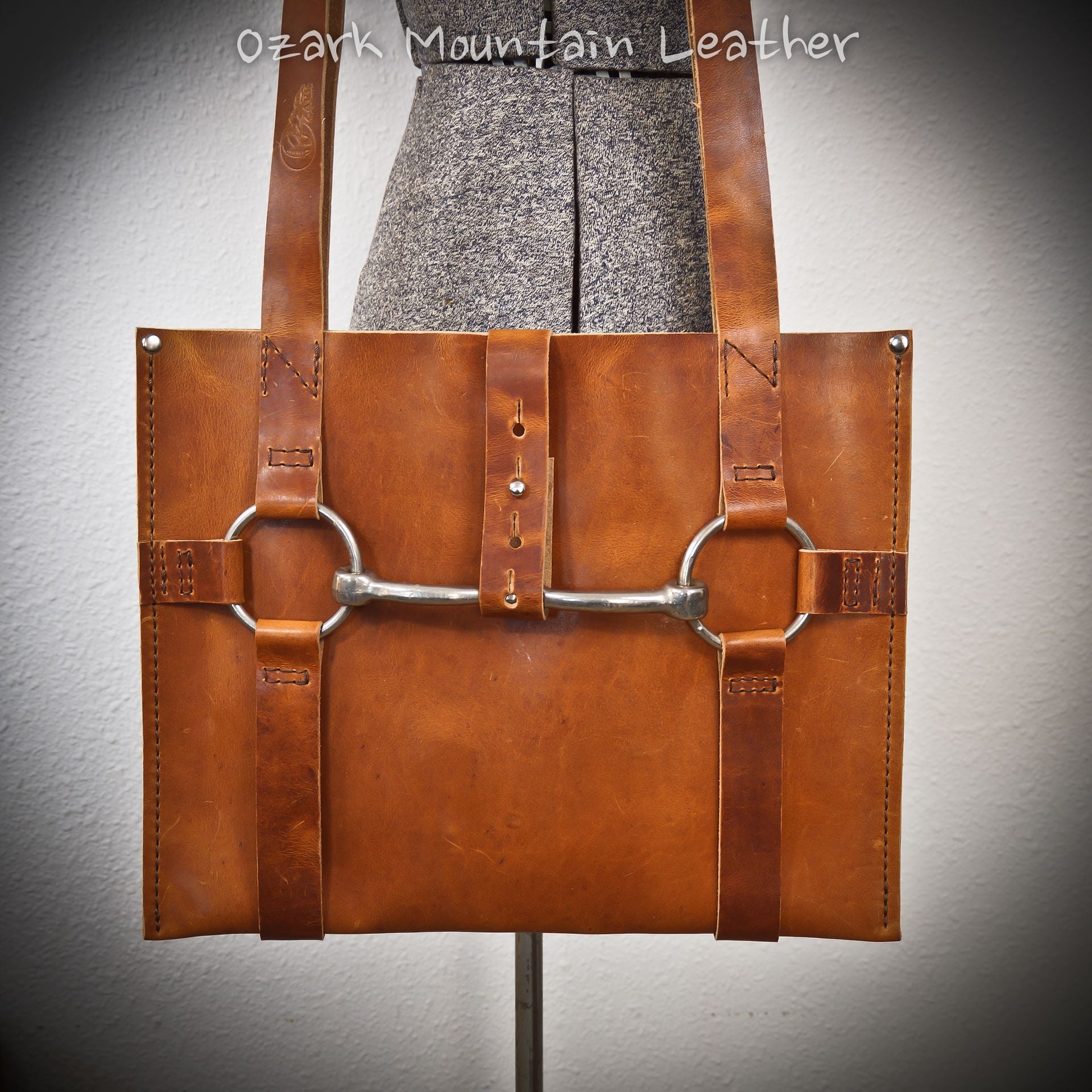 Horween Leather Vintage Horse Bit Tote Bag 1