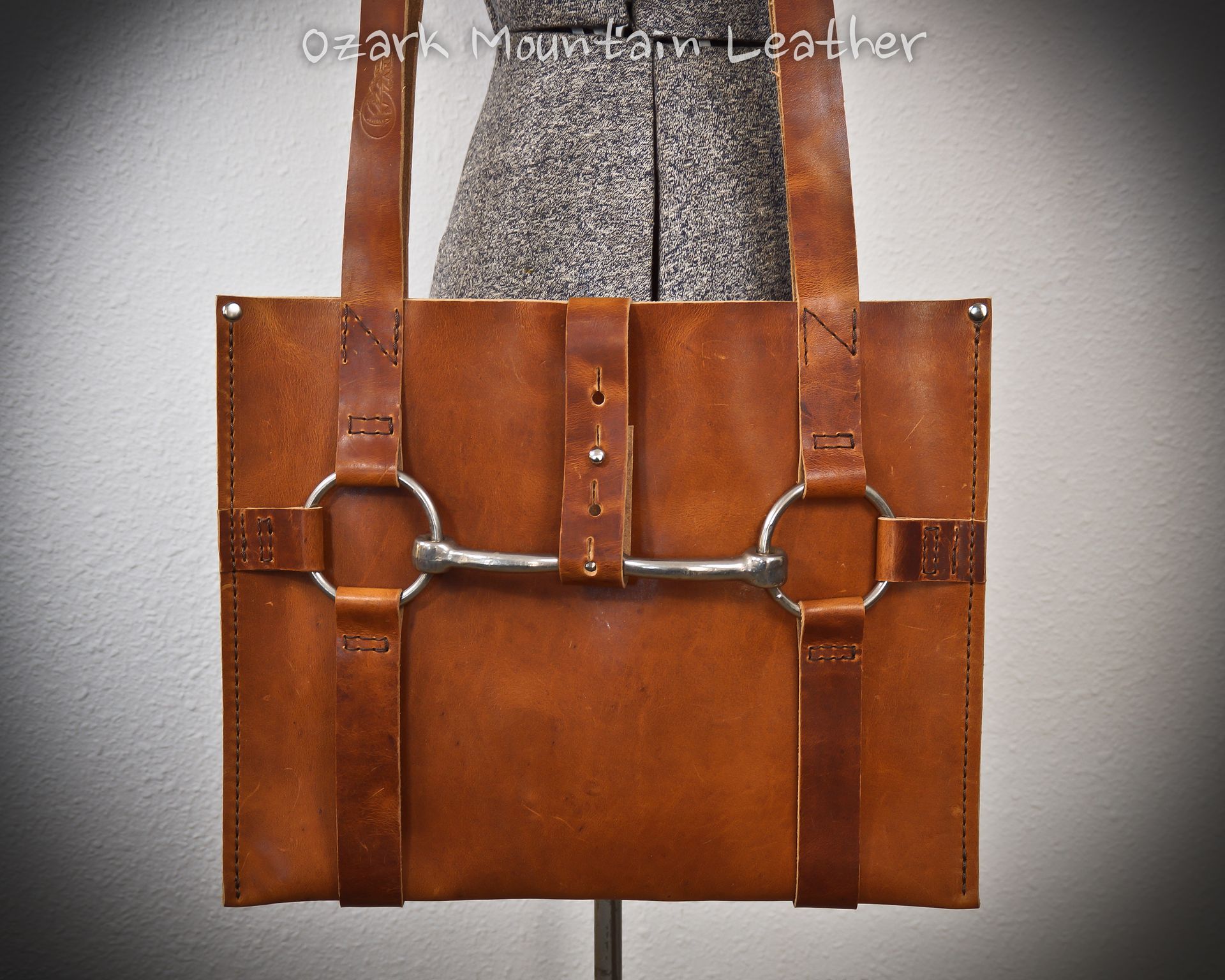 Horween Leather Vintage Horse Bit Tote Bag 7