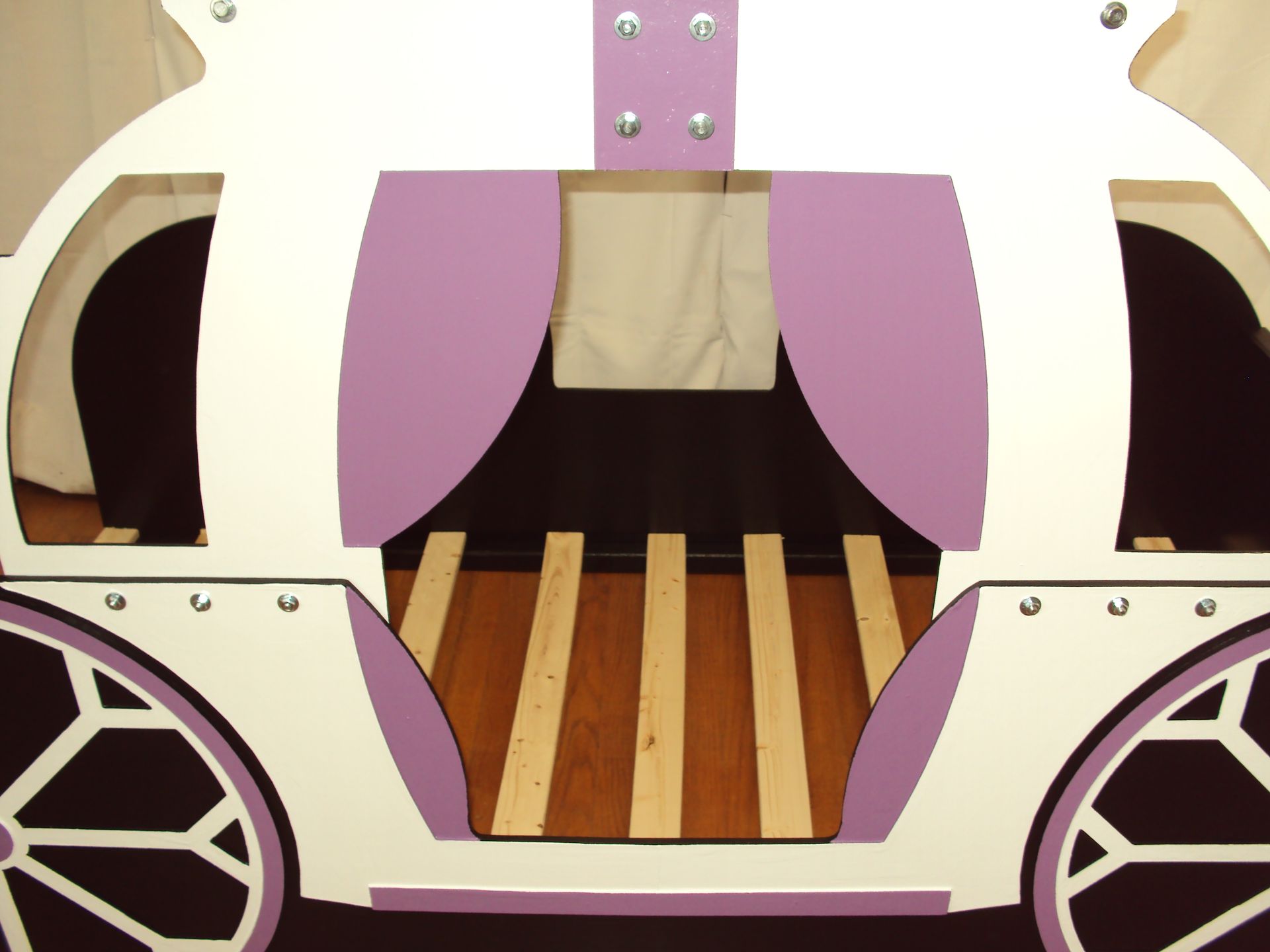 Princess Carriage Twin Kids Bed Frame - Handcrafted - Princess Themed Children's Bedroom Furniture 4 