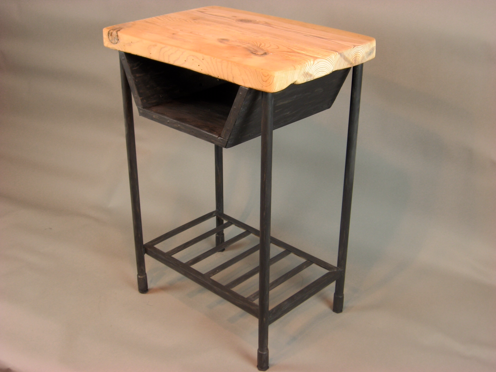 Reclaimed Industrial Rustic Custom Contemporary End Table 3 