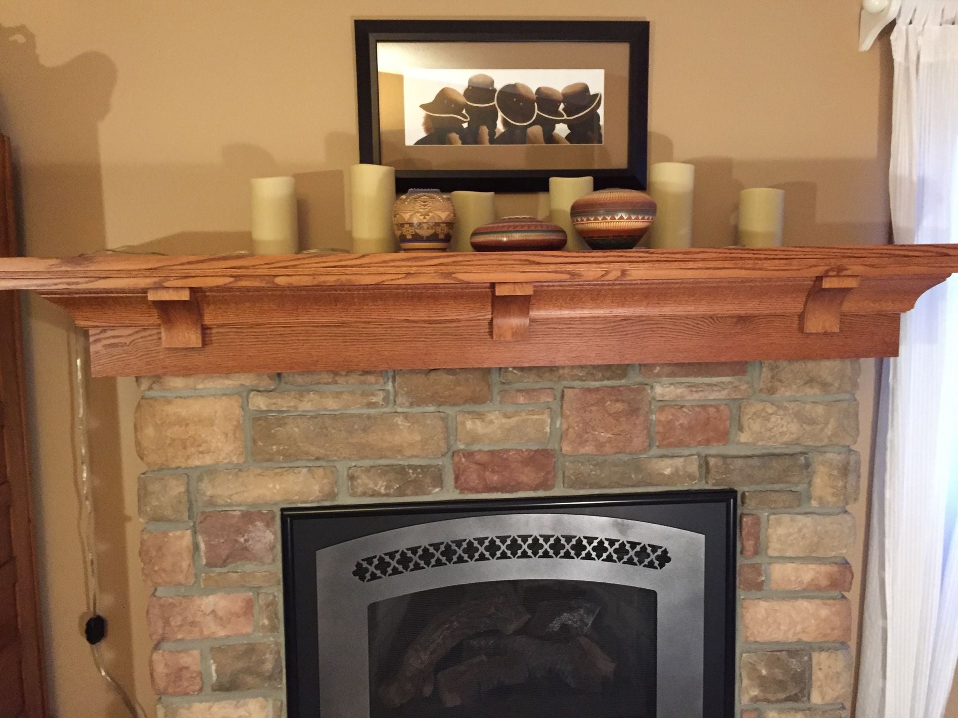 Custom Quarter-Sawn Red Oak Mantel- Craftsman Style 2 
