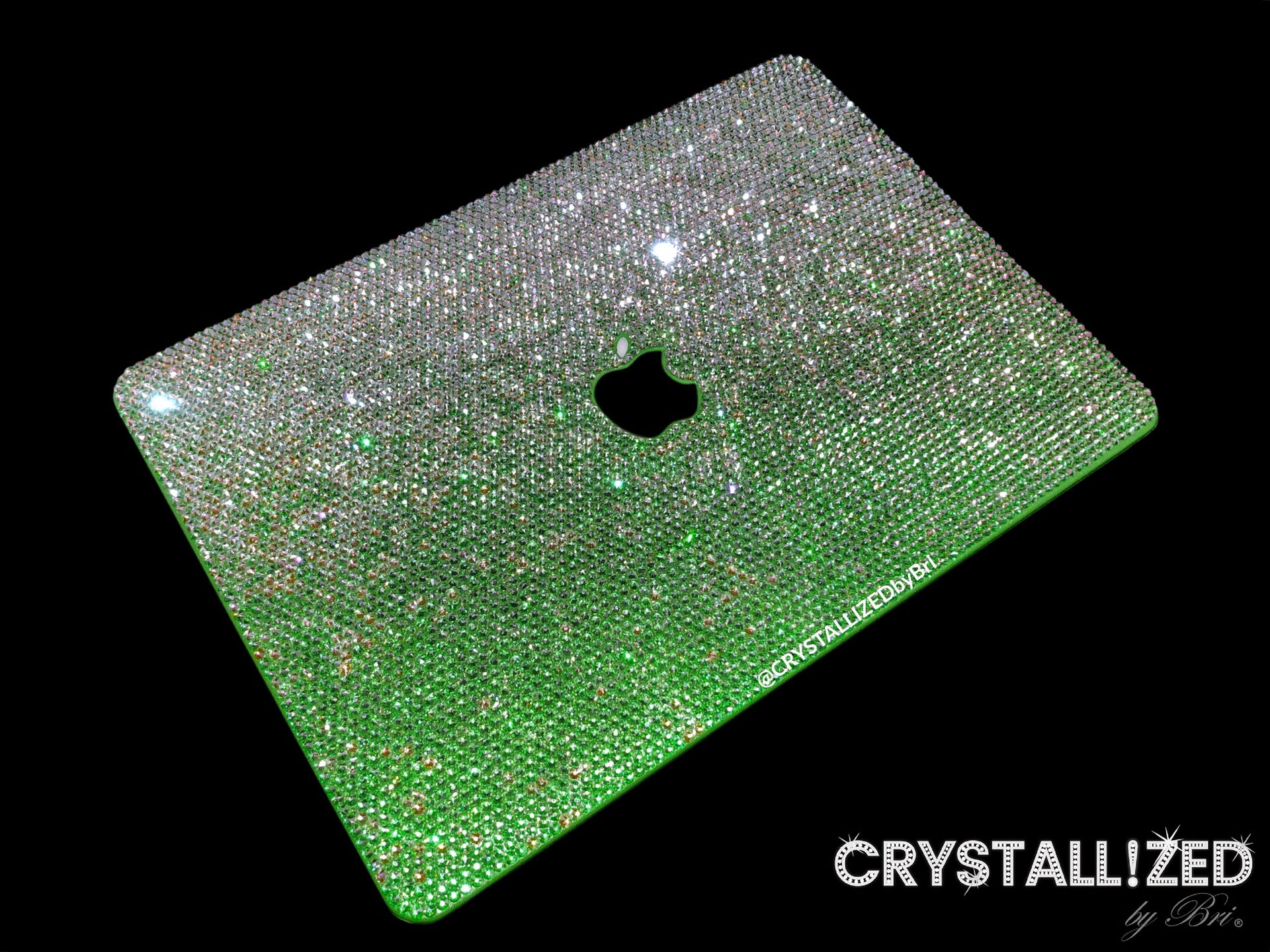 13" Mac Crystallized Laptop Case Macbook Air Pro Apple Tech Bling European Crystals Bedazzled Ombre 2 