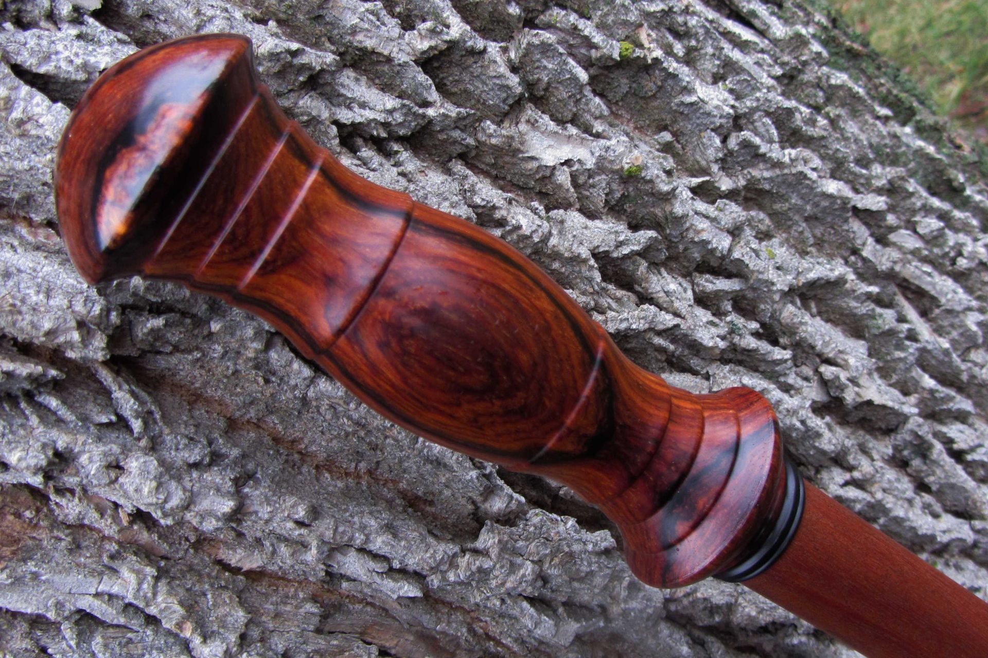 Walking Staff - Walking Stick - Cocobolo - Ebony - Brazilian Cherry 2