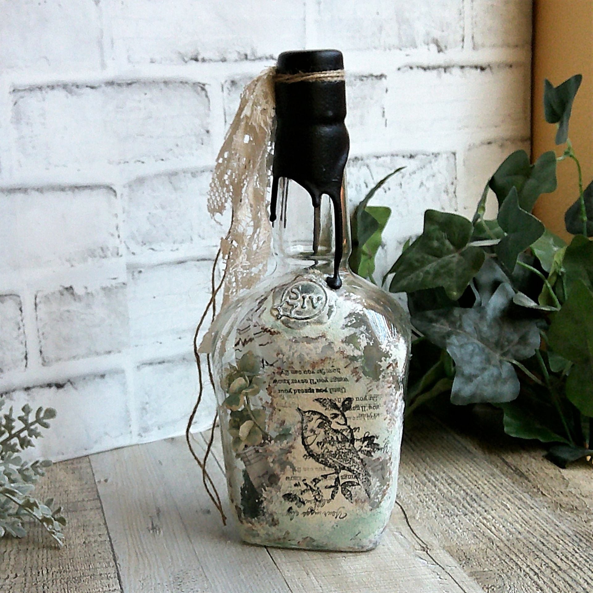 Folk Art Song Bird Décor Music Notes Message In A Bottle Musical Notes Décor 6 