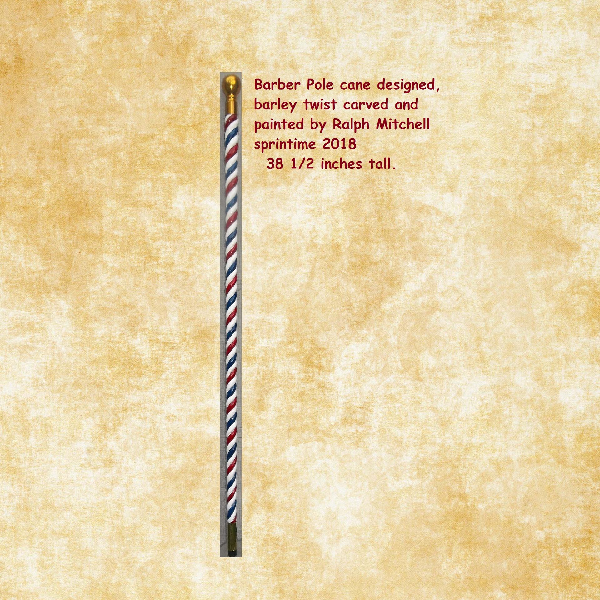 Barber Pole Walking Cane