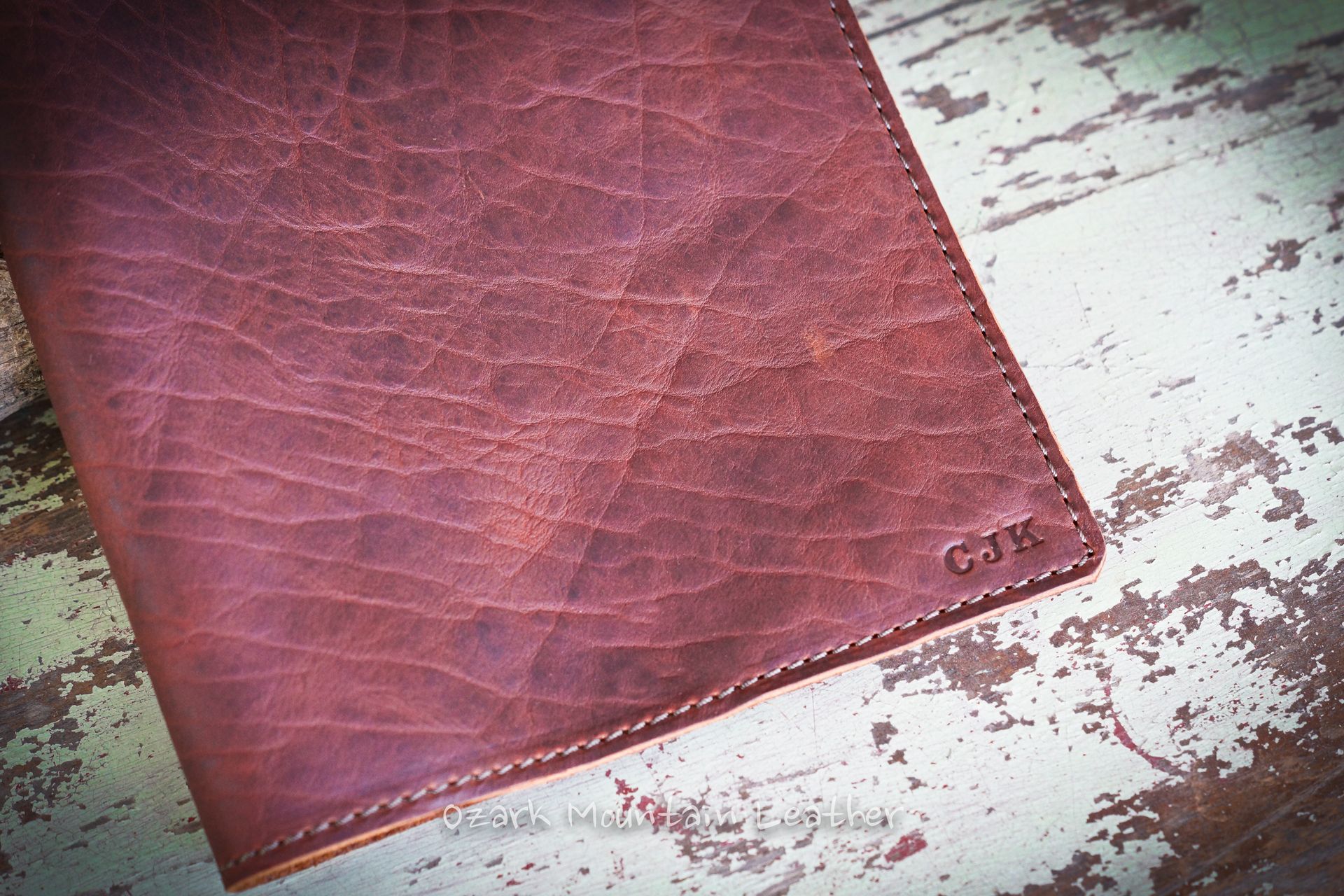 Custom Bison Leather Bible Cover For Book 10 X10 X 2 Inches Or Smaller 3 