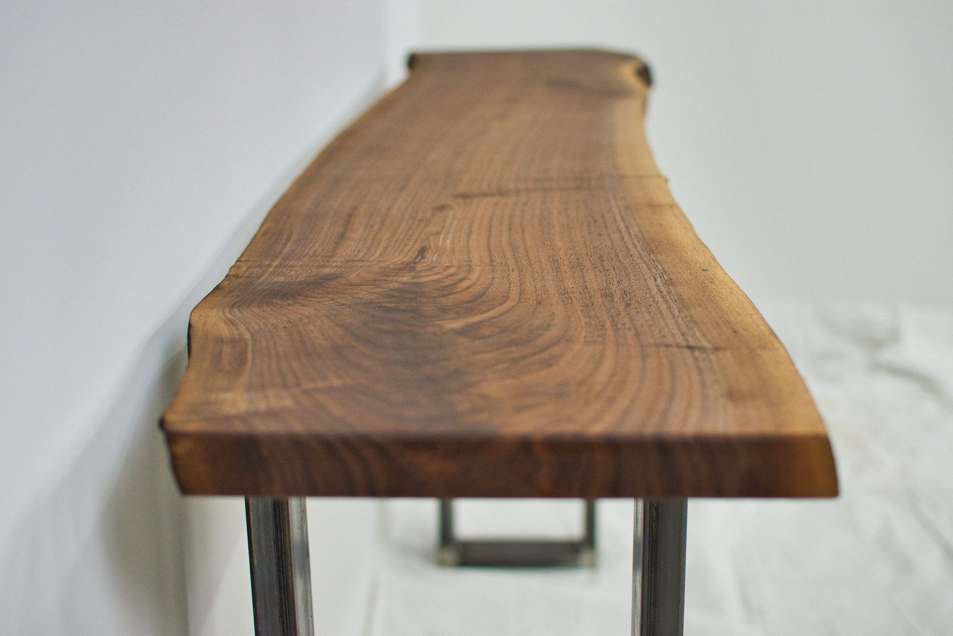 Live Edge Console Table, Walnut Entryway Table, With Metal Legs, Hallway Table, Foyer Table 5 